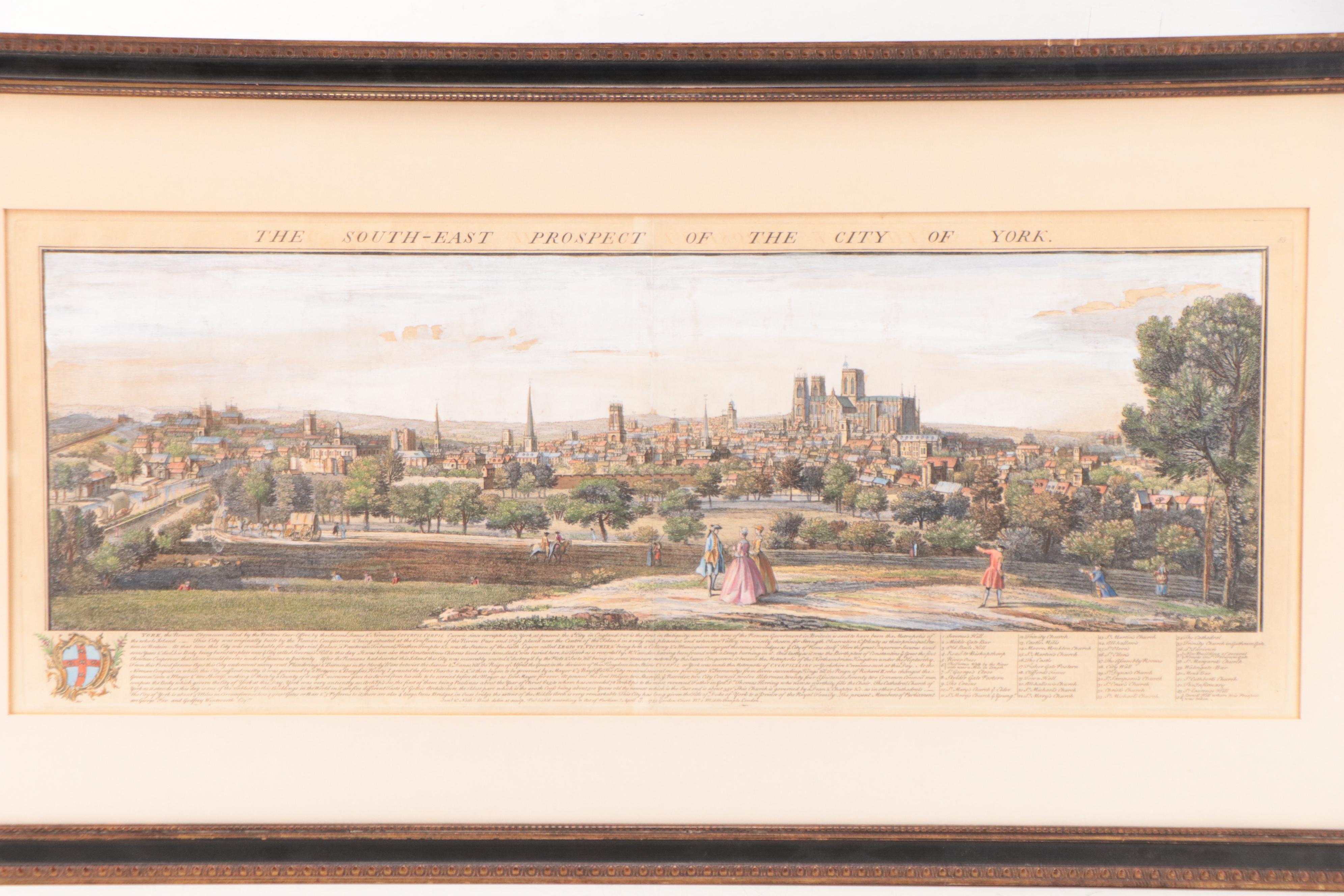 Samuel and Nathaniel Buck Hand-Colored Engravings of English Town Views
