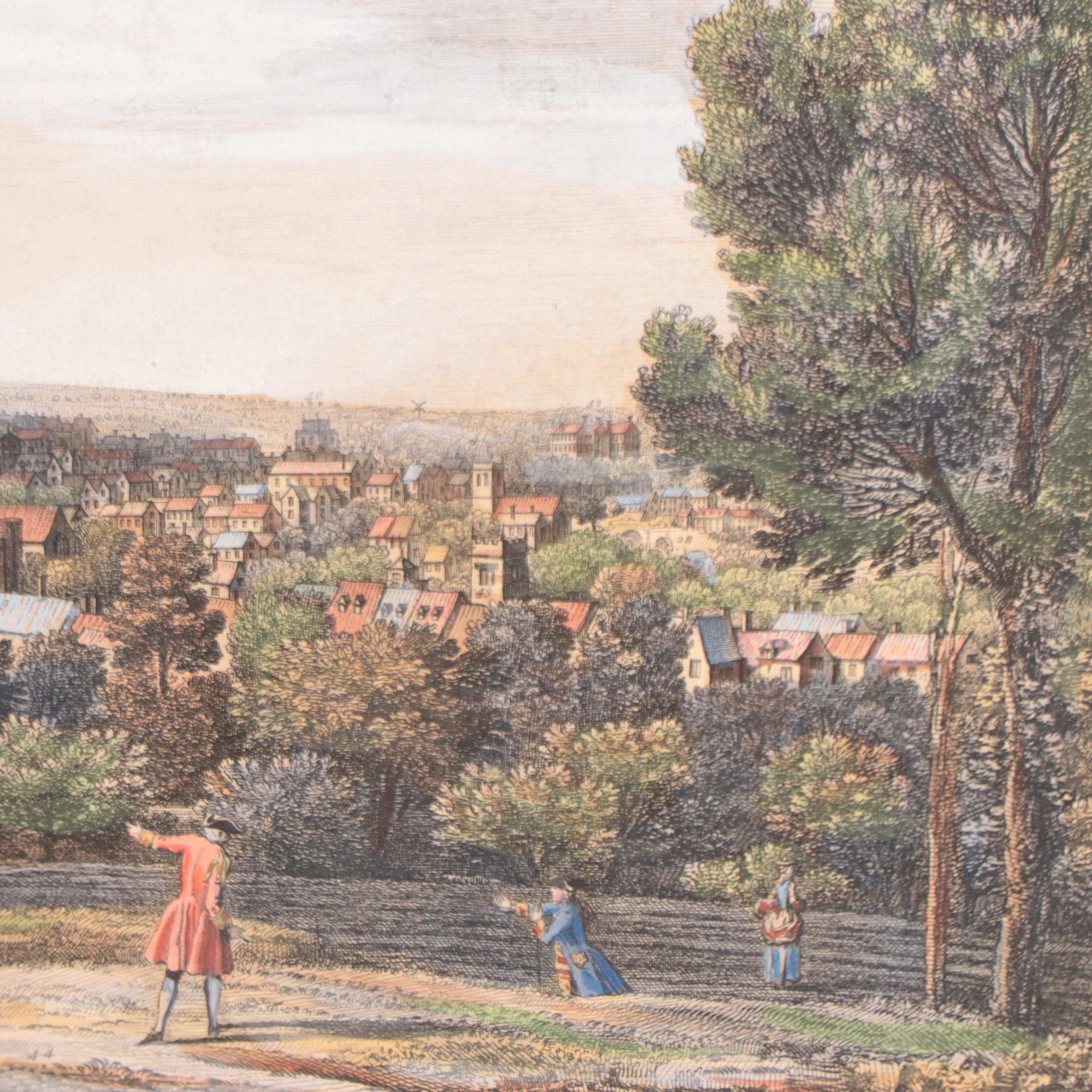 Samuel and Nathaniel Buck Hand-Colored Engravings of English Town Views
