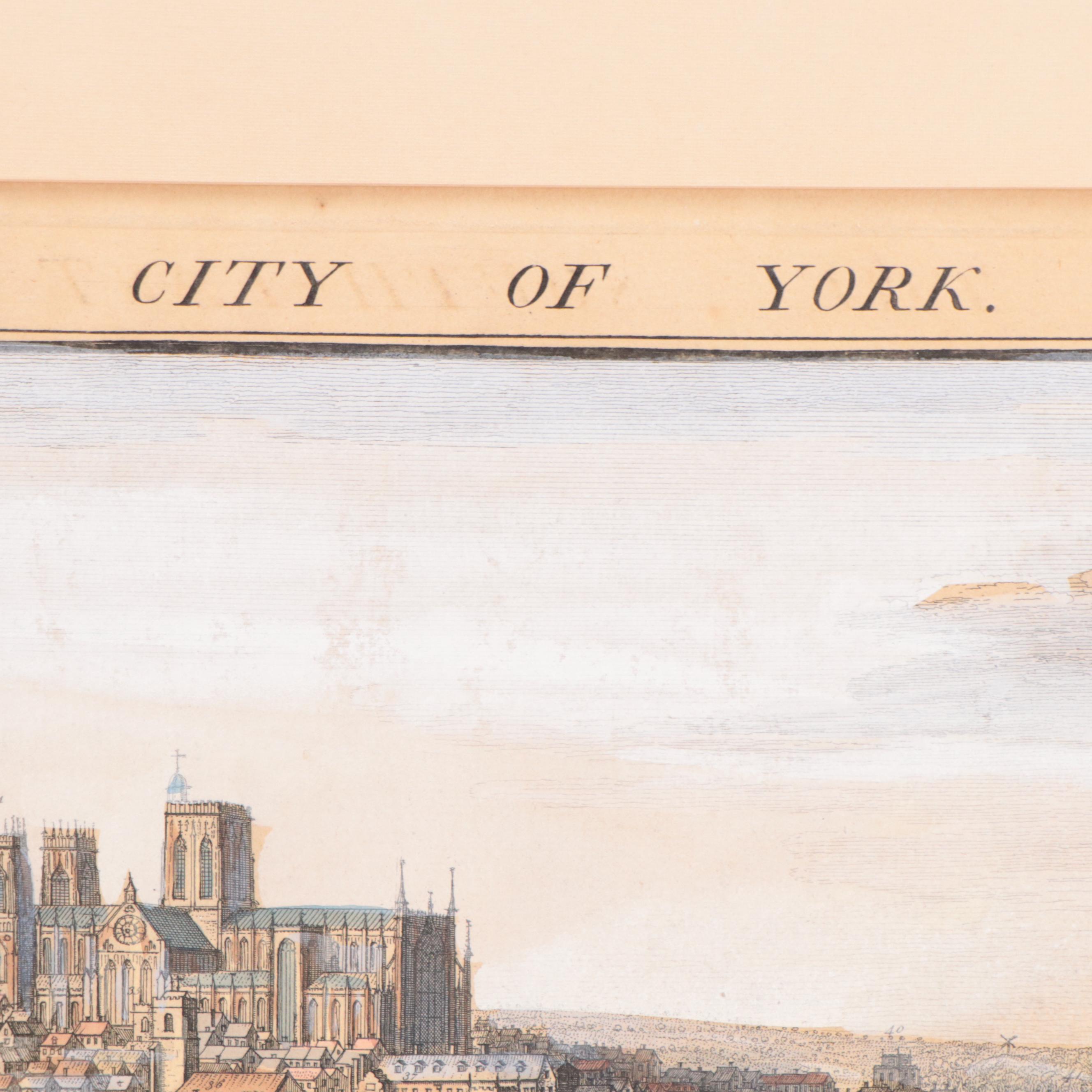 Samuel and Nathaniel Buck Hand-Colored Engravings of English Town Views