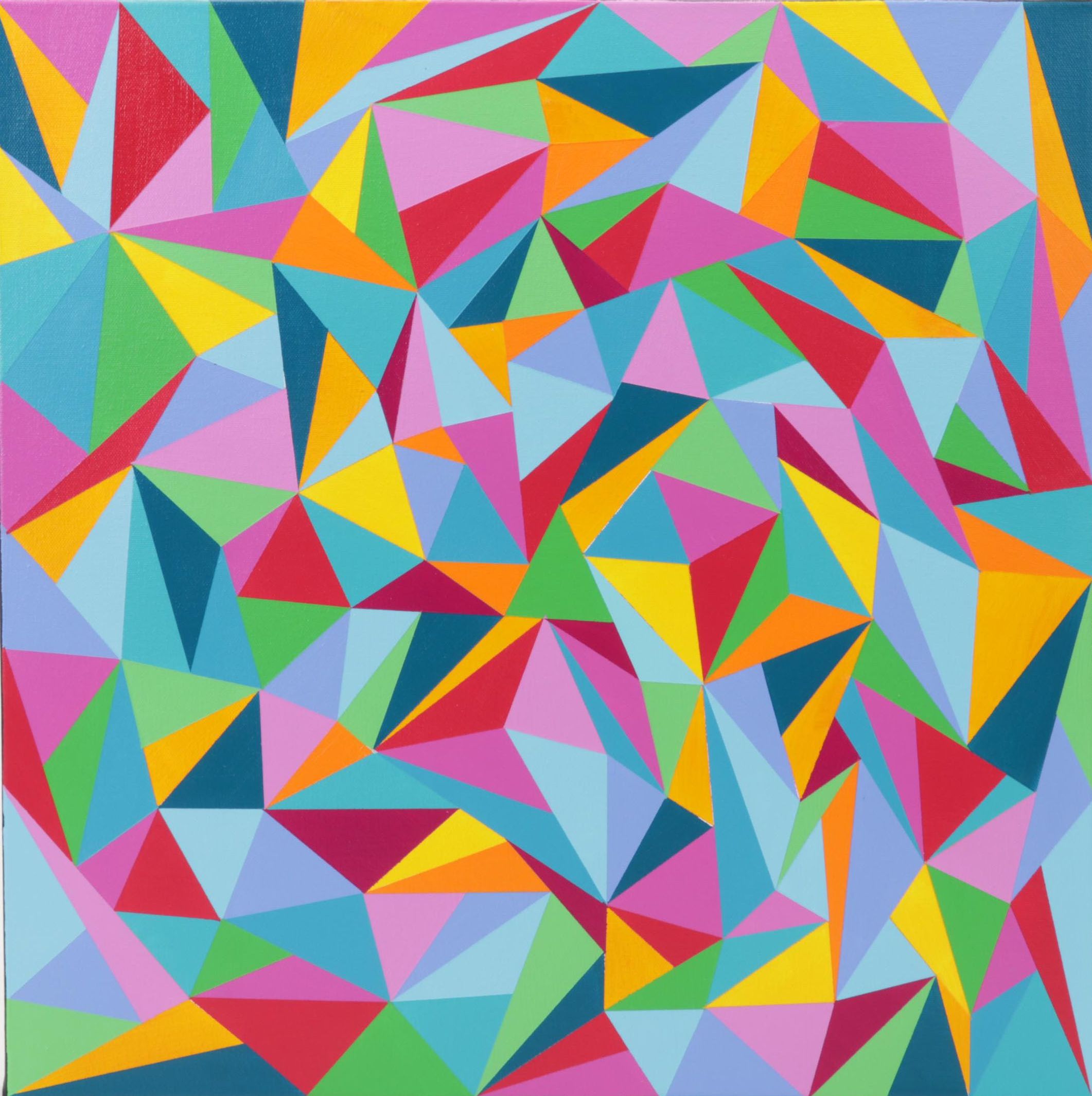 deSanto Op Art Acrylic Painting "Prismo," 2022