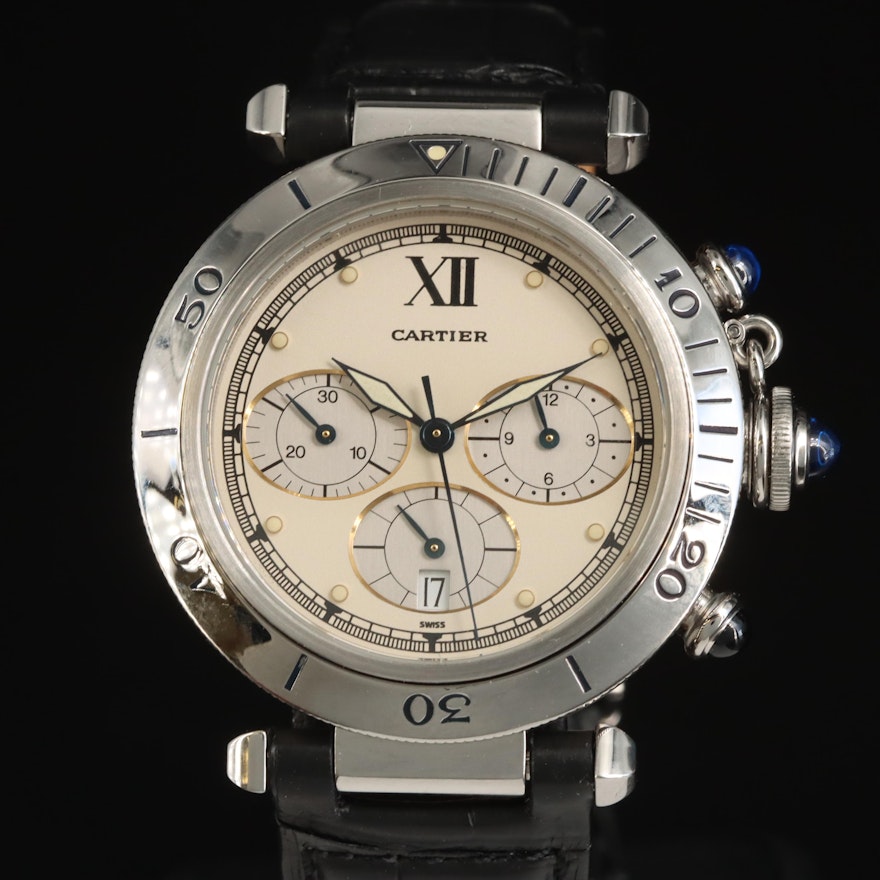 Cartier Pasha de Cartier Quartz Chronograph Wristwatch