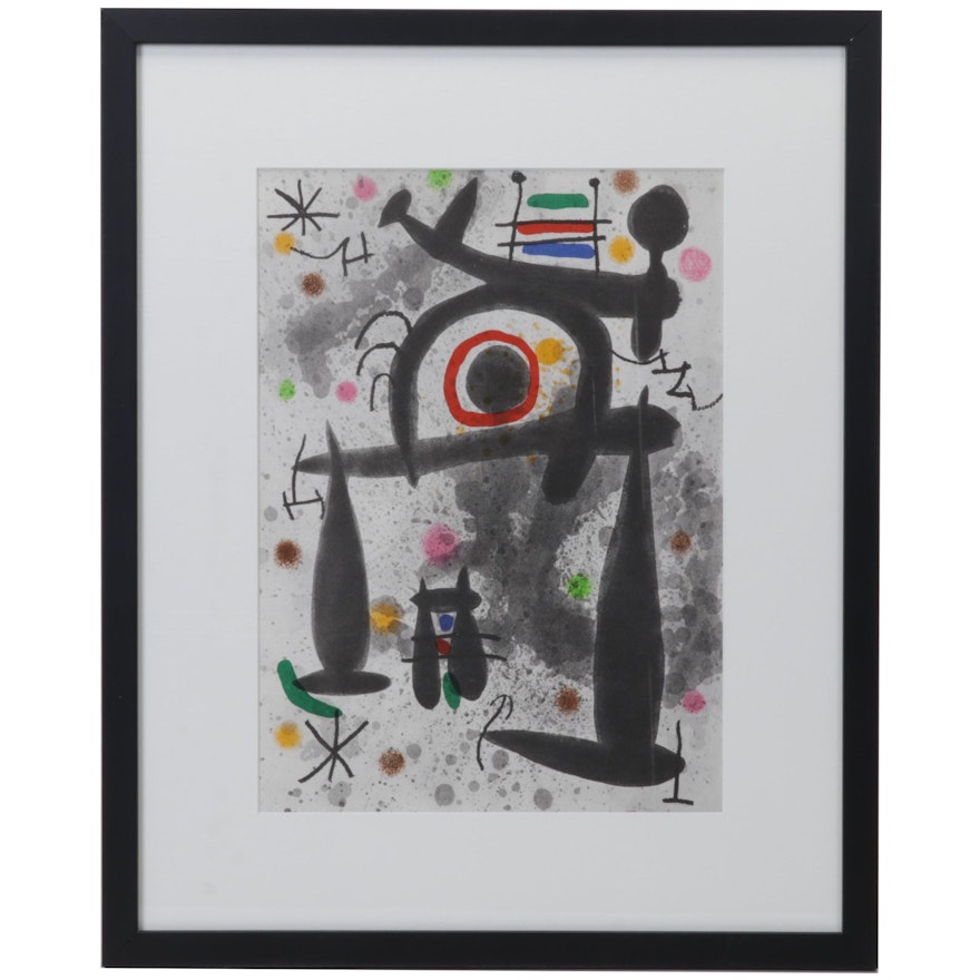 Joan Miró Color Lithograph From "Derrière le Miroir," 1971