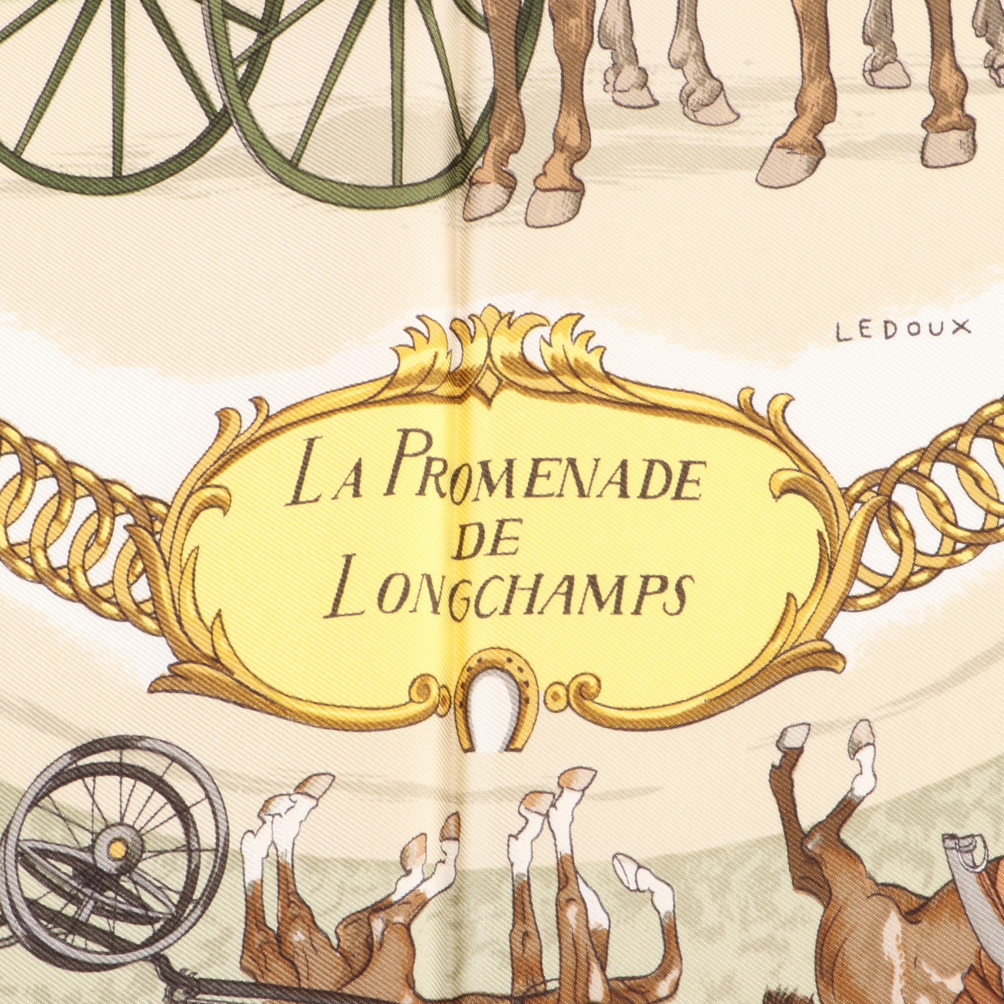 Hermès "La Promenade de Longchamps" Silk Twill Scarf