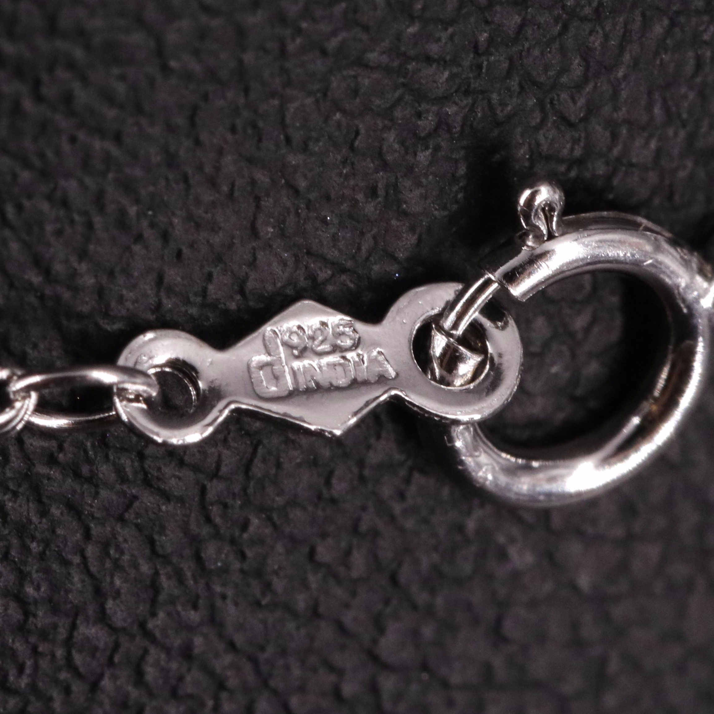 Sterling Diamond Heart Chain Necklace