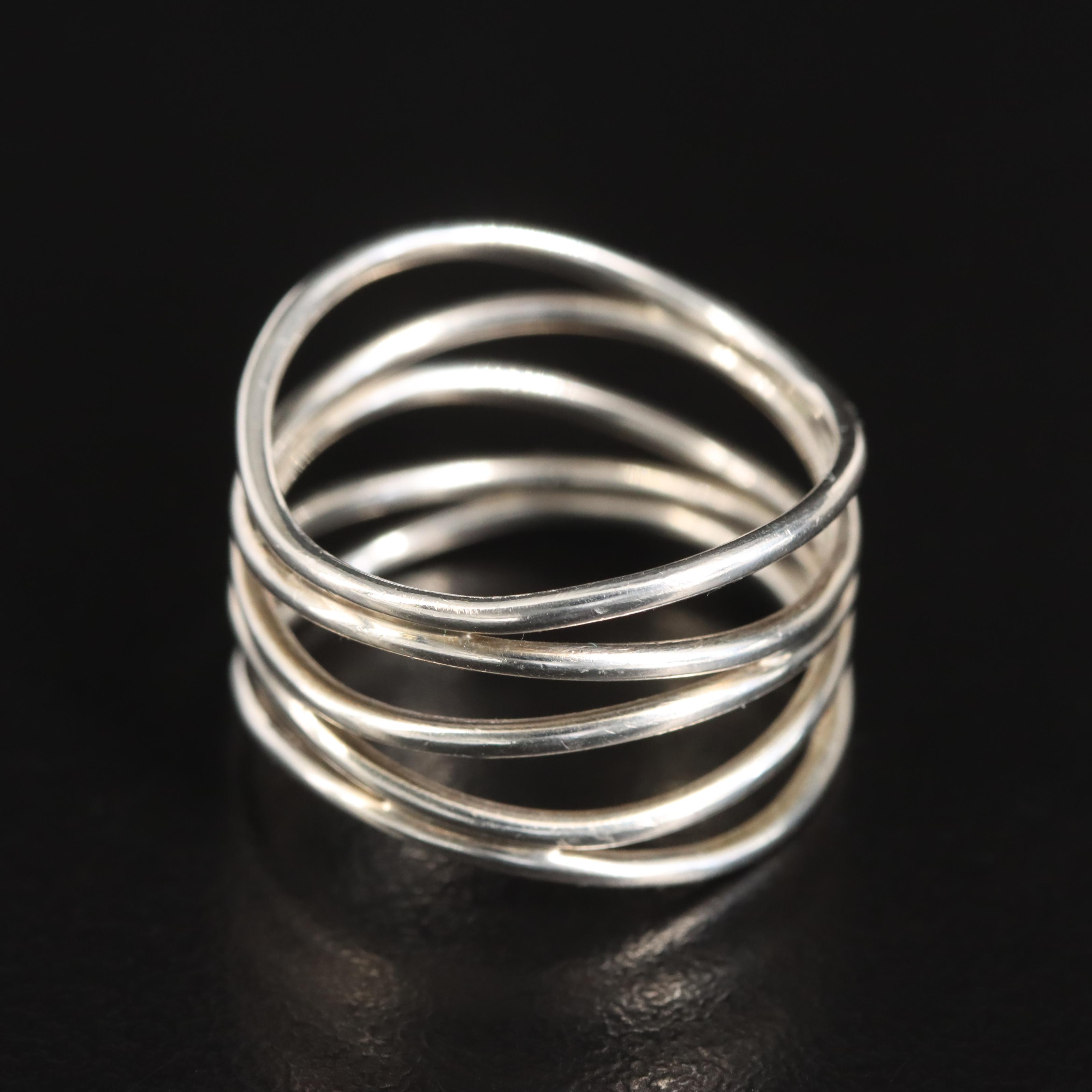 Elsa Peretti for Tiffany & Co. Sterling Wave Five Row Ring