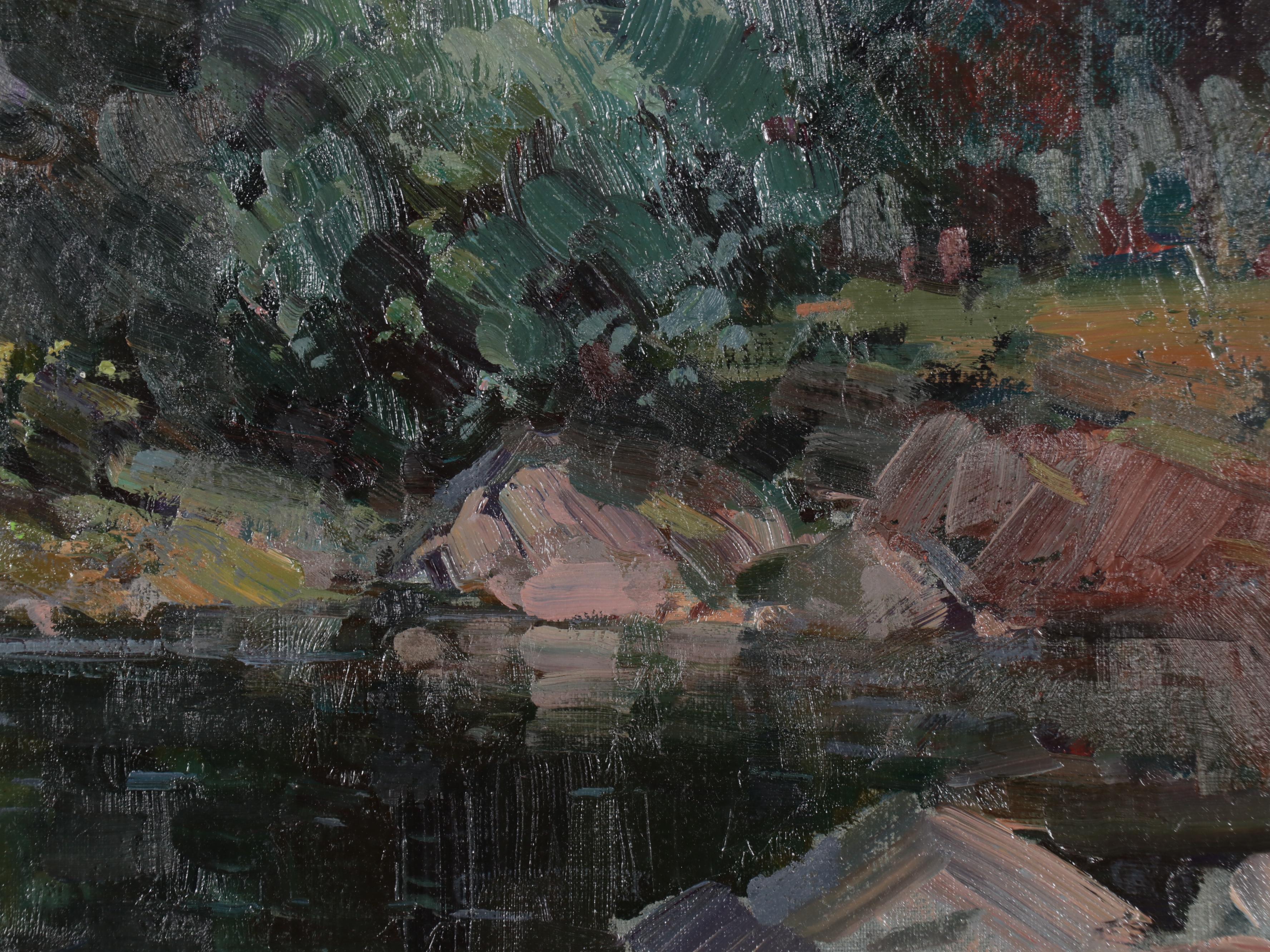 Ovanes Berberian Landscape Oil Painting