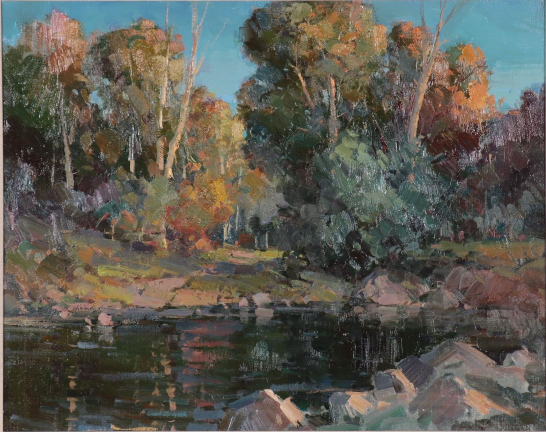 Ovanes Berberian Landscape Oil Painting