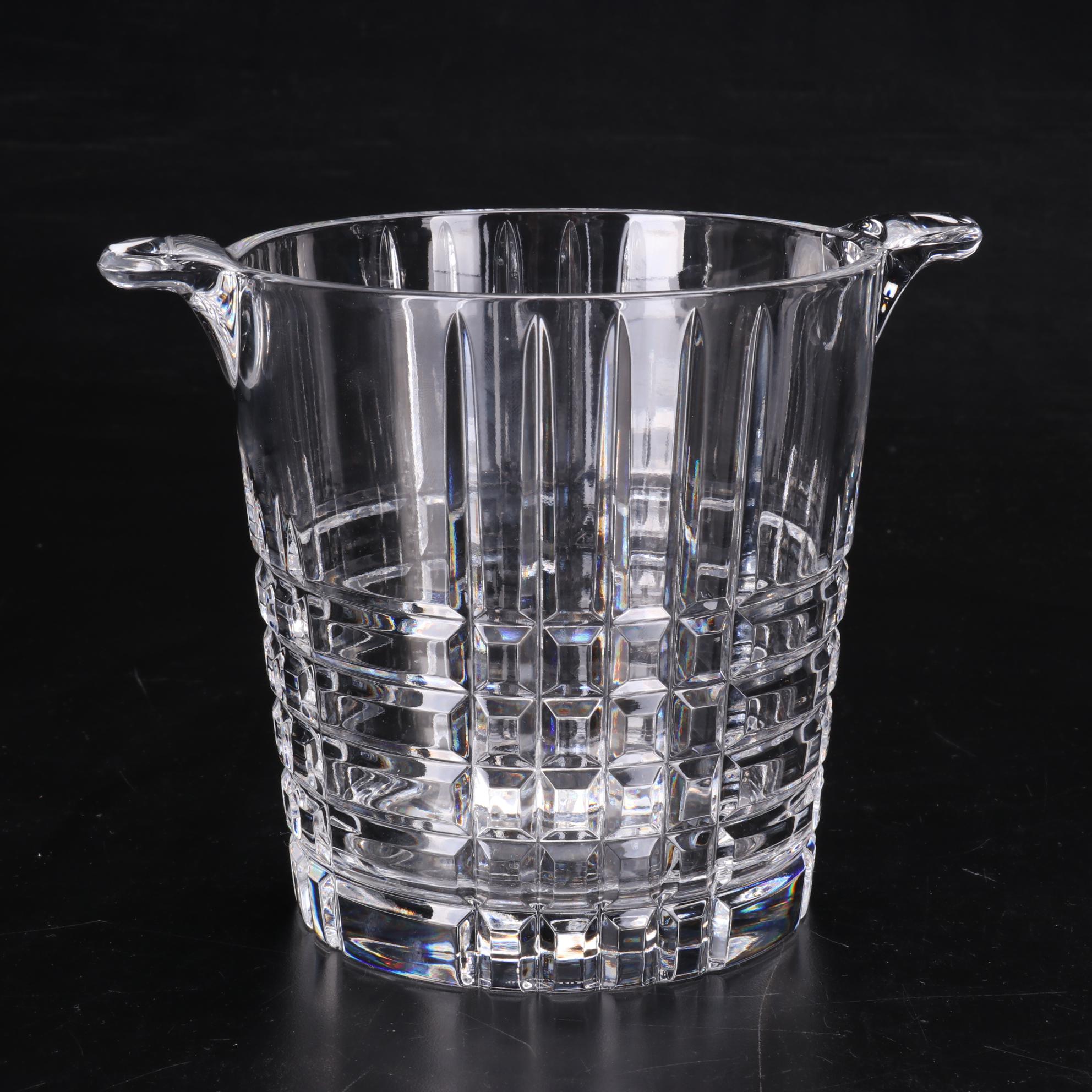 Tiffany & Co. "Plaid" Crystal Ice Bucket