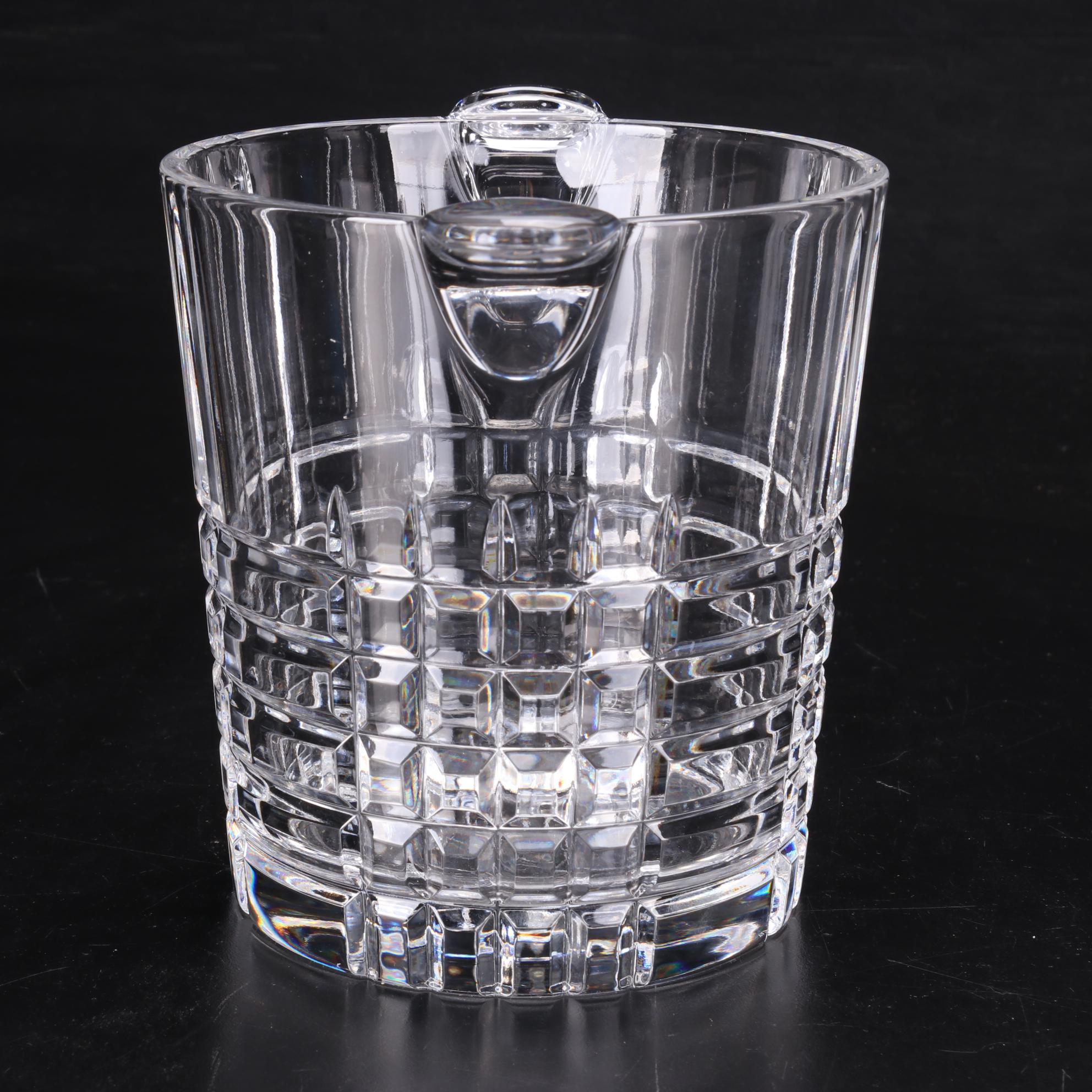 Tiffany & Co. "Plaid" Crystal Ice Bucket