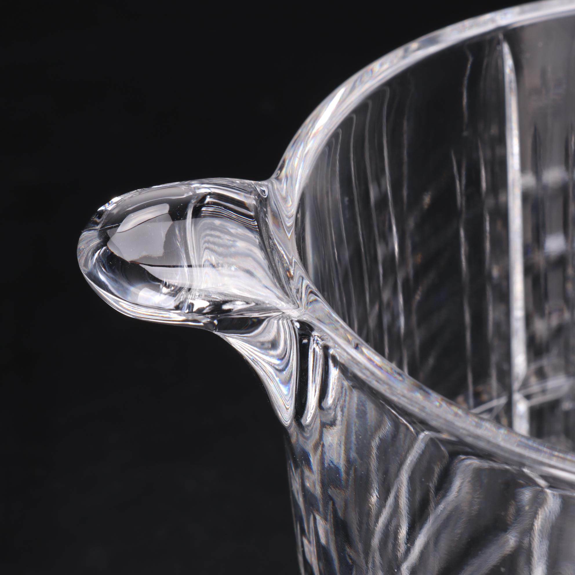 Tiffany & Co. "Plaid" Crystal Ice Bucket