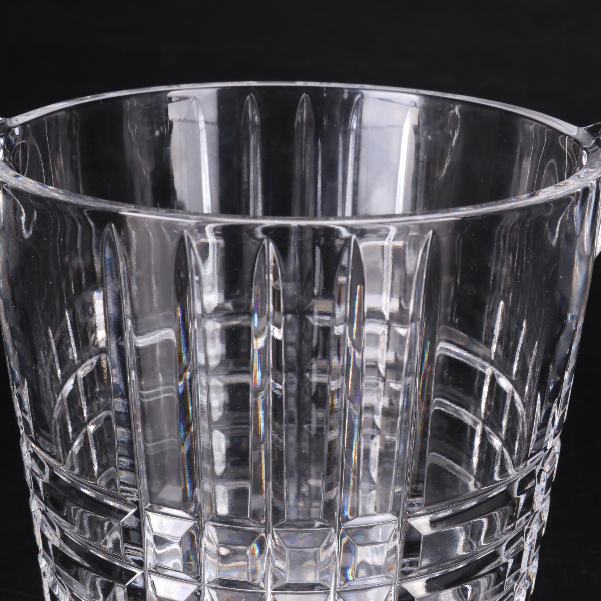 Tiffany & Co. "Plaid" Crystal Ice Bucket
