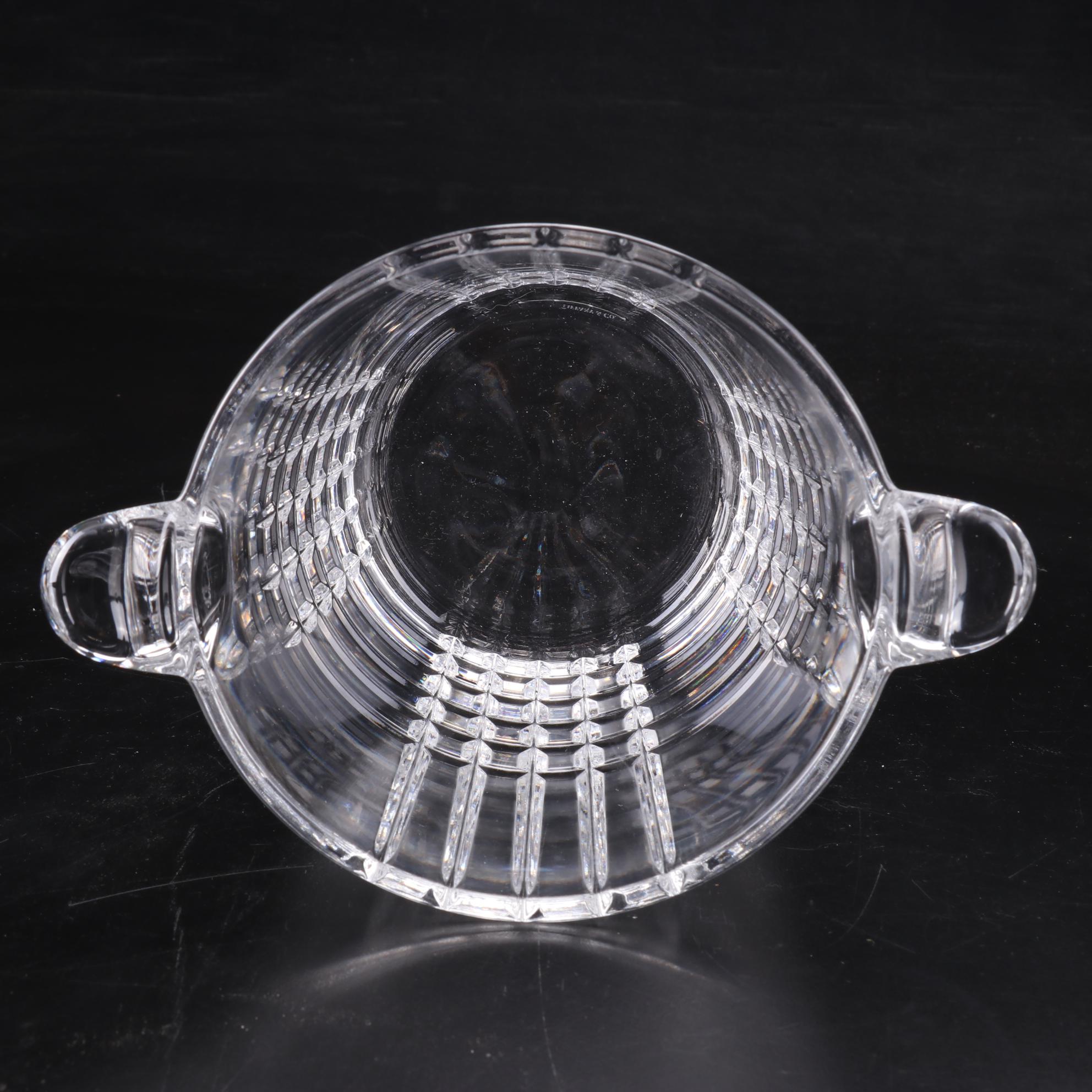 Tiffany & Co. "Plaid" Crystal Ice Bucket