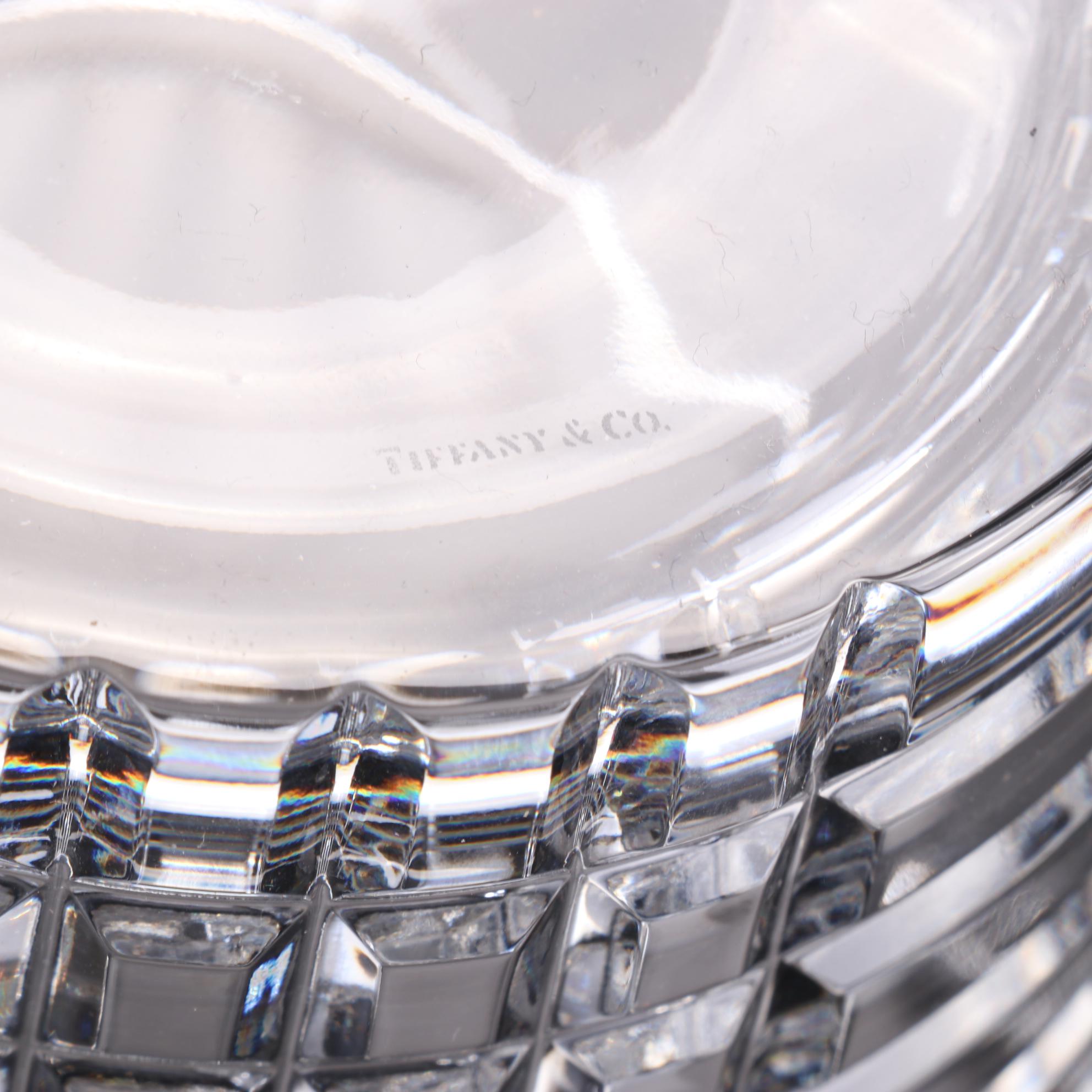 Tiffany & Co. "Plaid" Crystal Ice Bucket