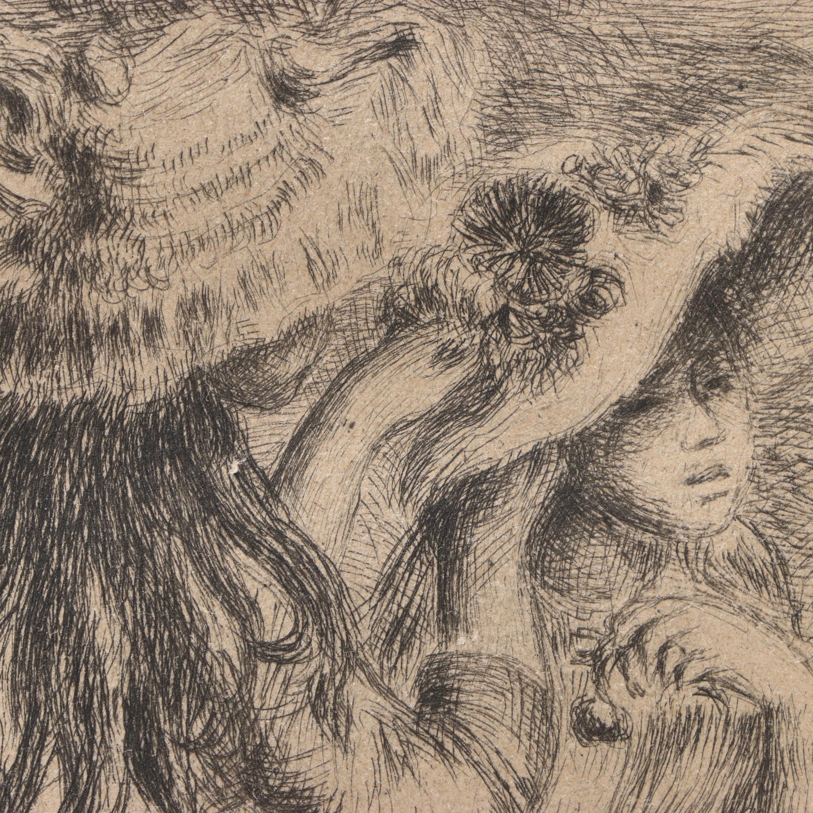 Pierre-Auguste Renoir Second State Restrike Etching "Le Chapeau Épinglé"