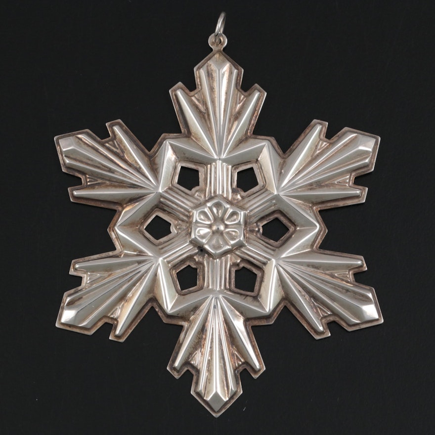 Gorham Sterling Silver Christmas Ornament, 1990