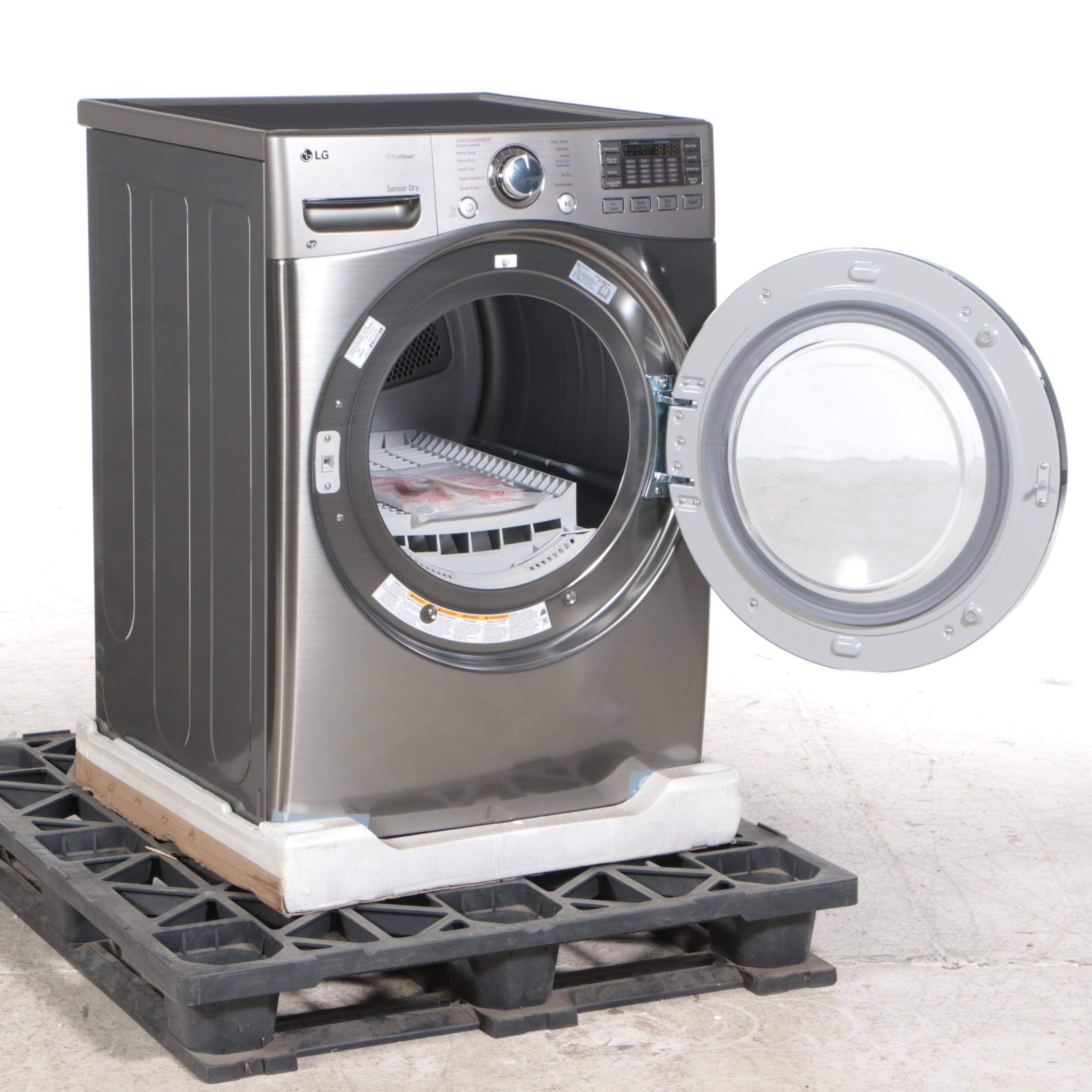 LG 7.4 Cu. Ft. Graphite Steel TrueSteam and Sensor Dry Gas Dryer