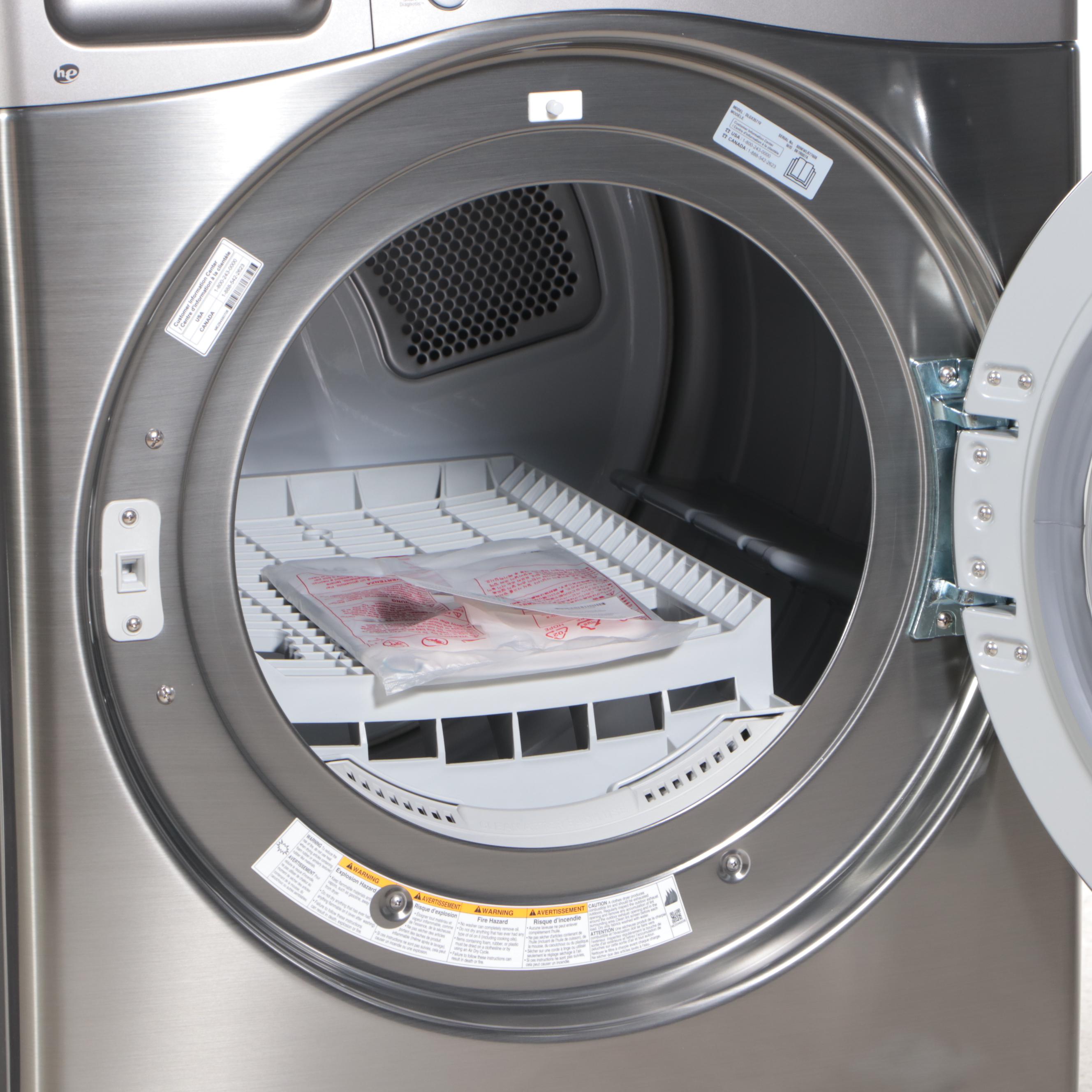 LG 7.4 Cu. Ft. Graphite Steel TrueSteam and Sensor Dry Gas Dryer