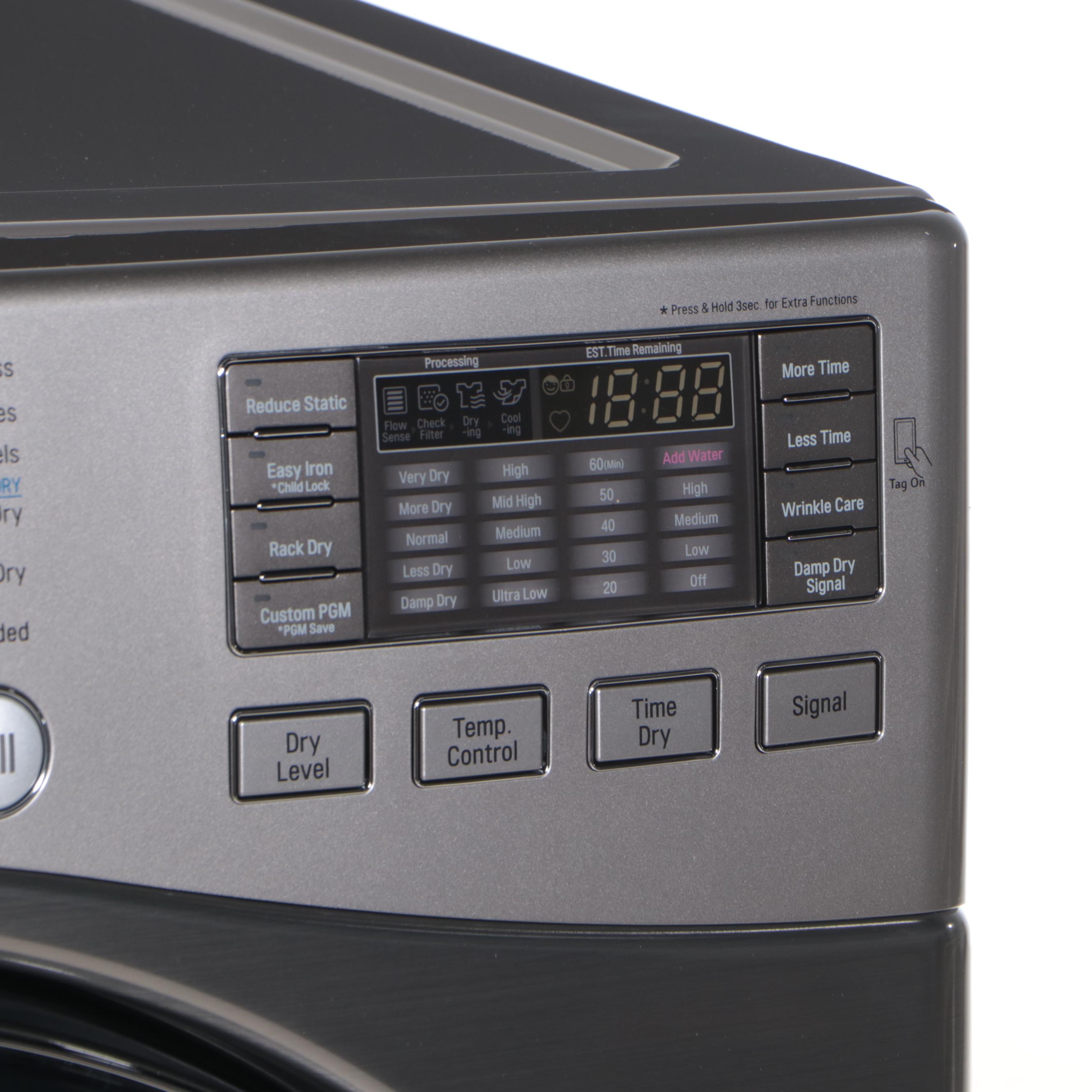 LG 7.4 Cu. Ft. Graphite Steel TrueSteam and Sensor Dry Gas Dryer