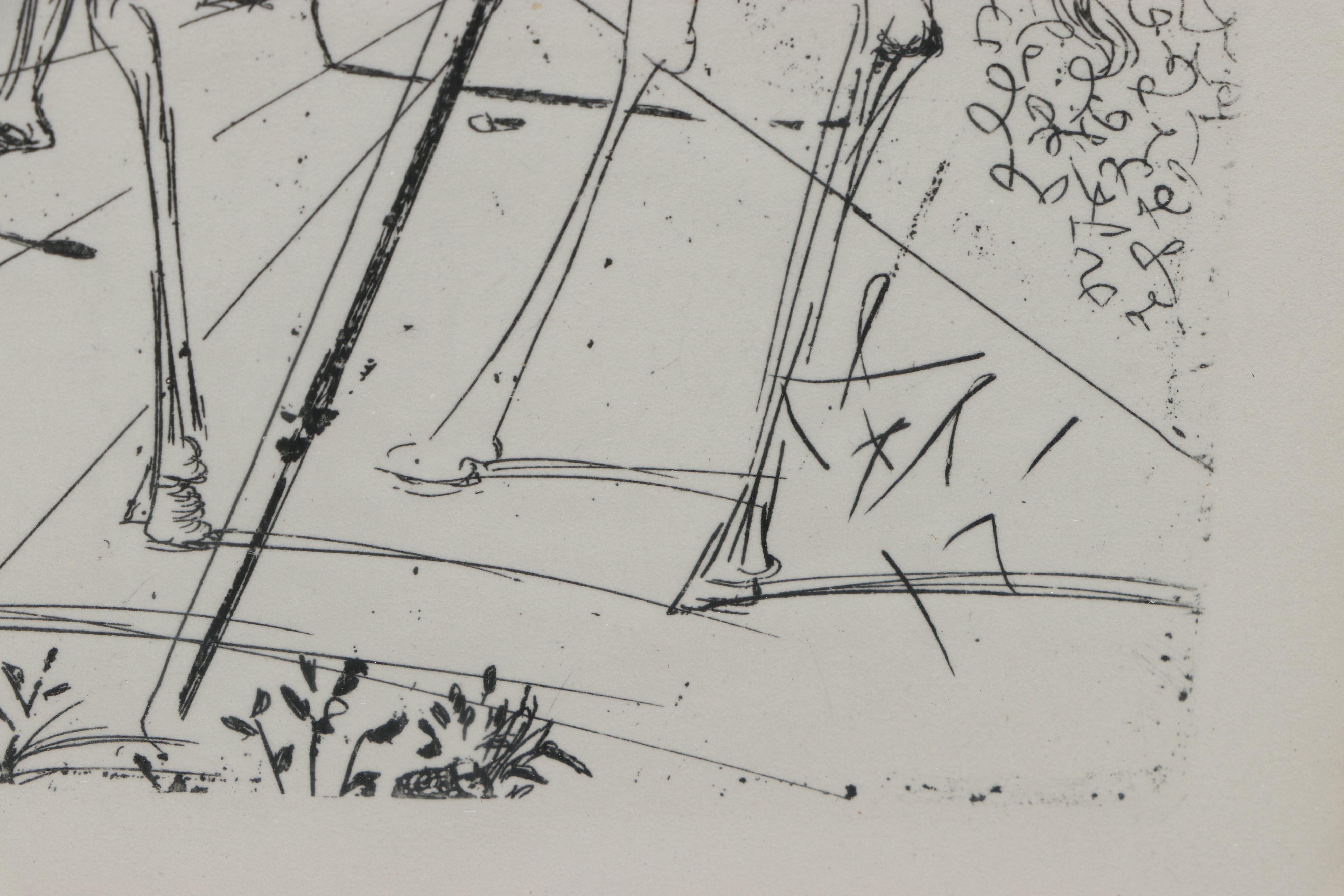 Salvador Dalí Second Edition Restrike Etching "Don Quixote"