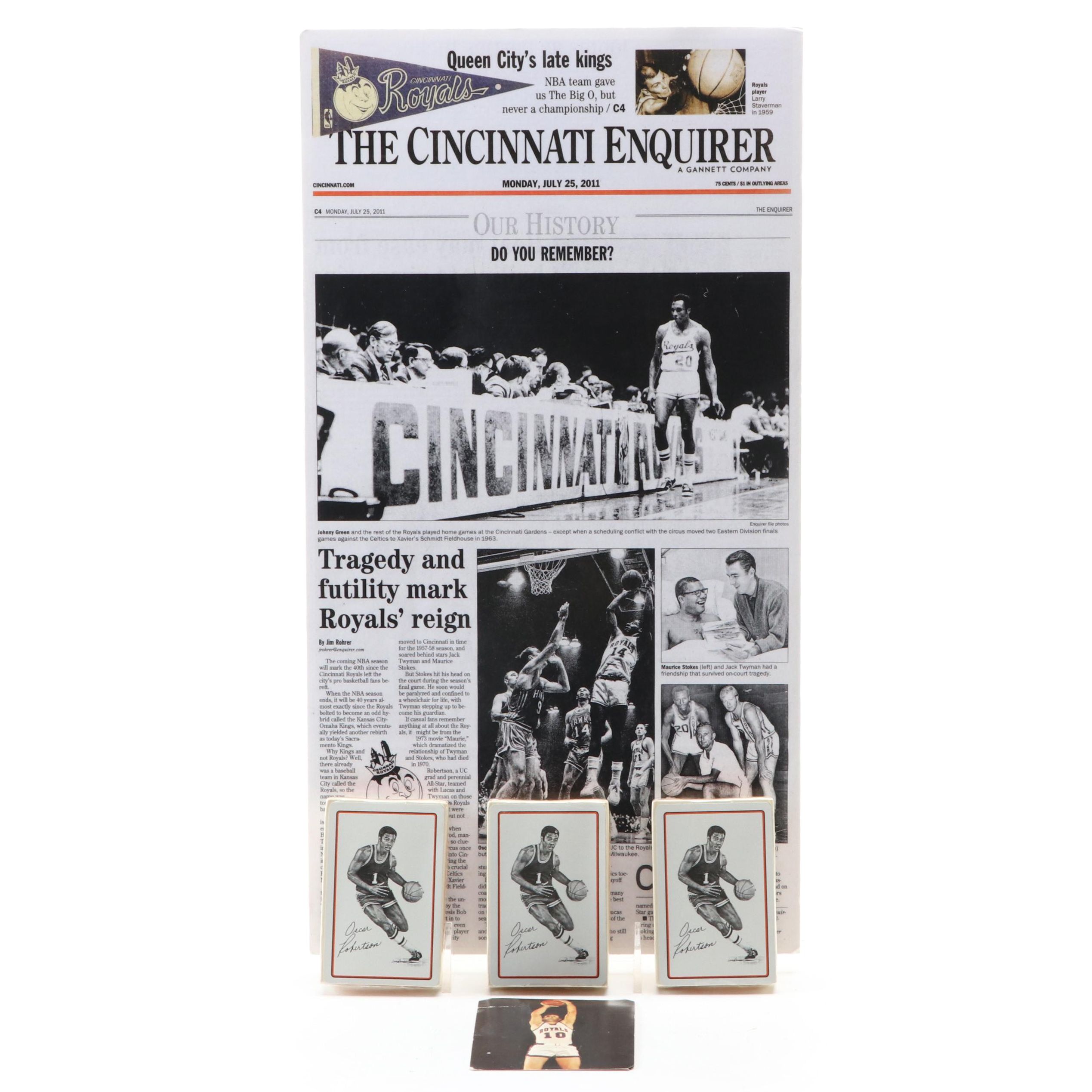 1964 Kahn's Adrian Smith Basketball Card, Oscar Robertson Playing Cards, More