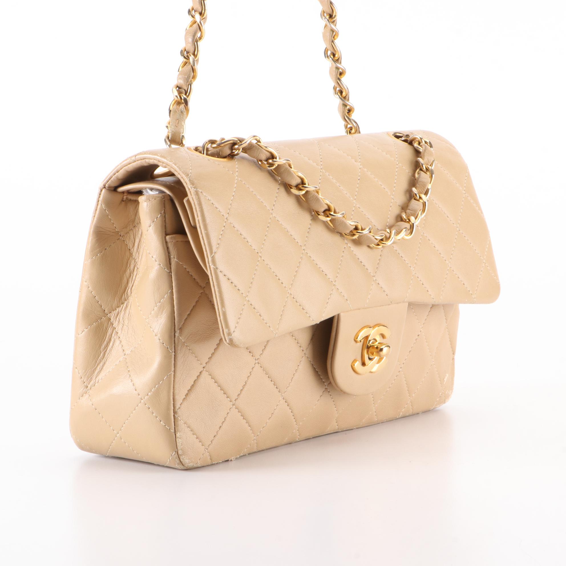 Chanel Classic Double Flap Shoulder Bag in Quilted Lambskin