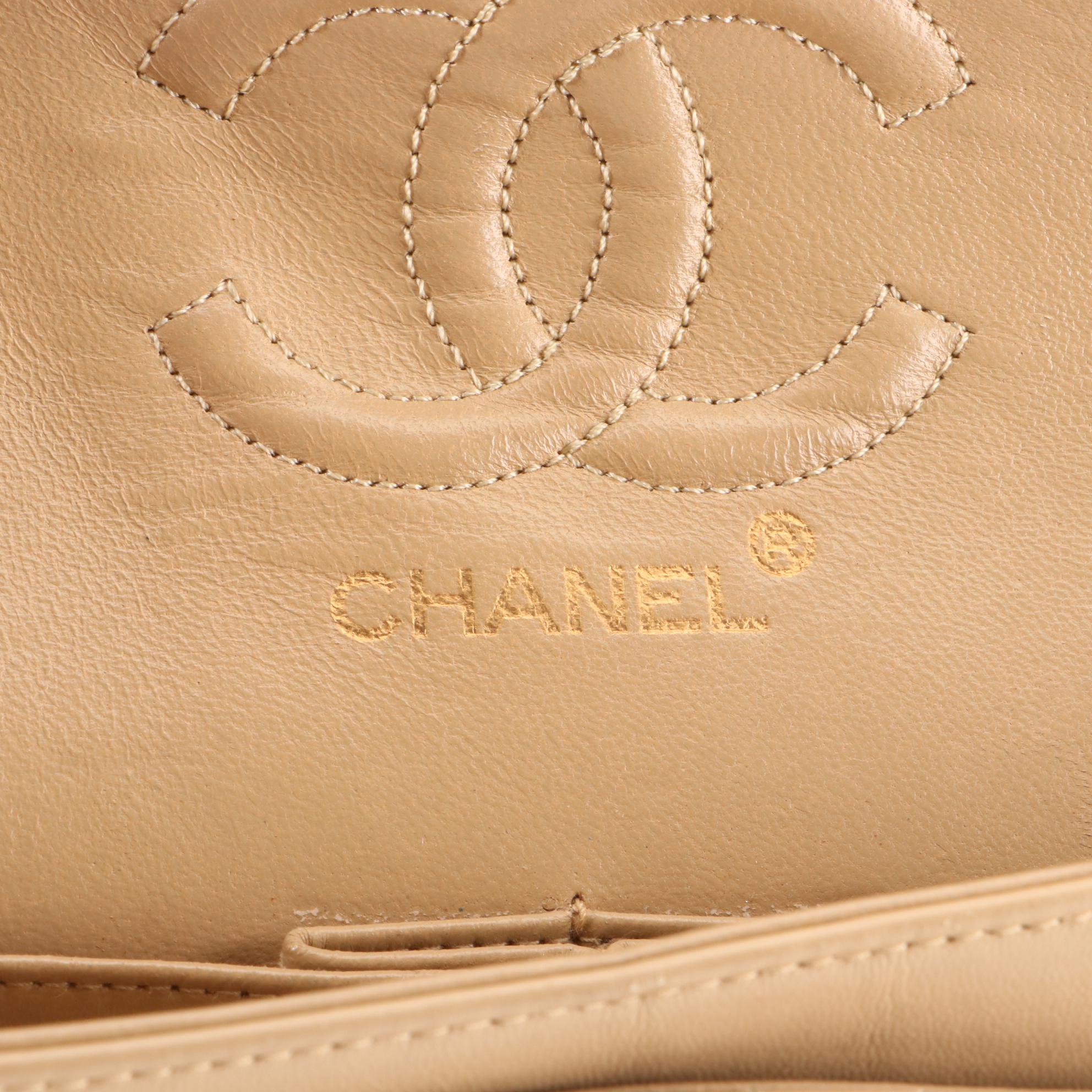 Chanel Classic Double Flap Shoulder Bag in Quilted Lambskin