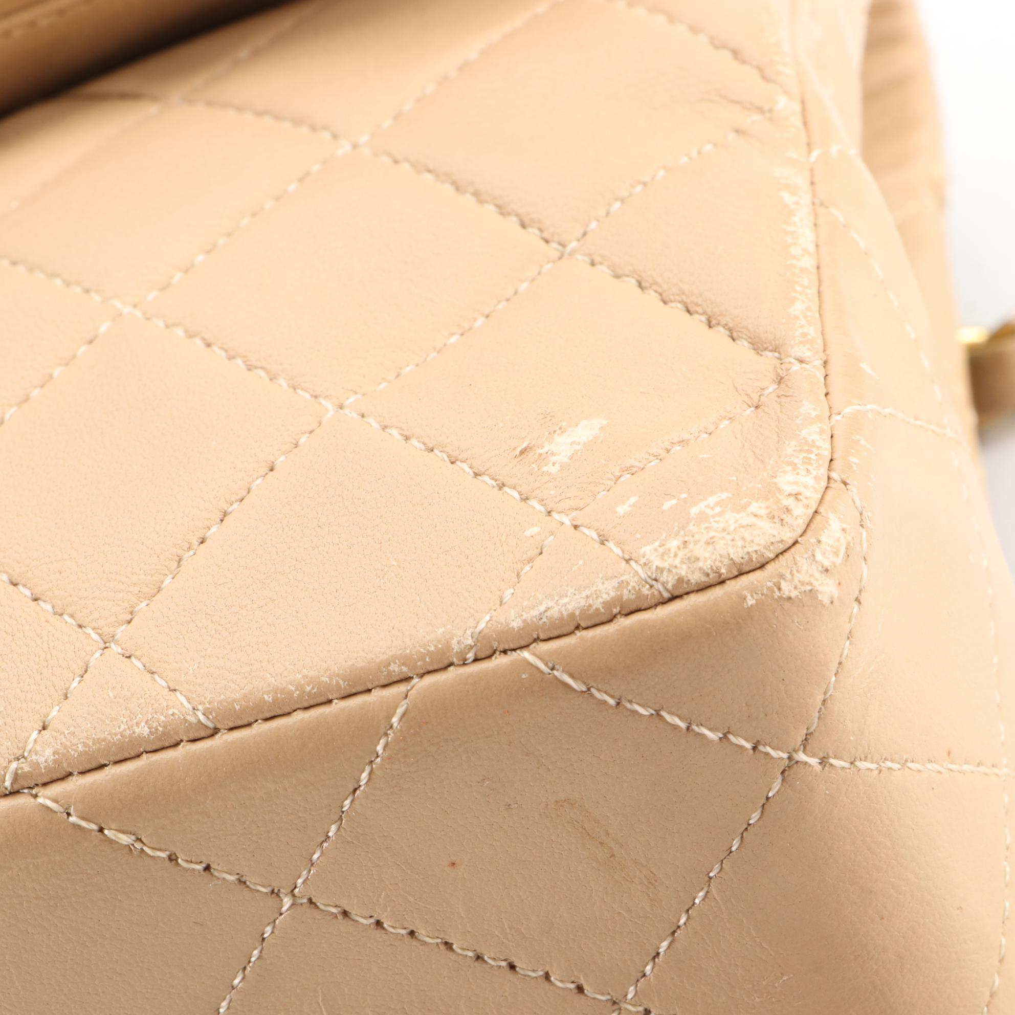 Chanel Classic Double Flap Shoulder Bag in Quilted Lambskin