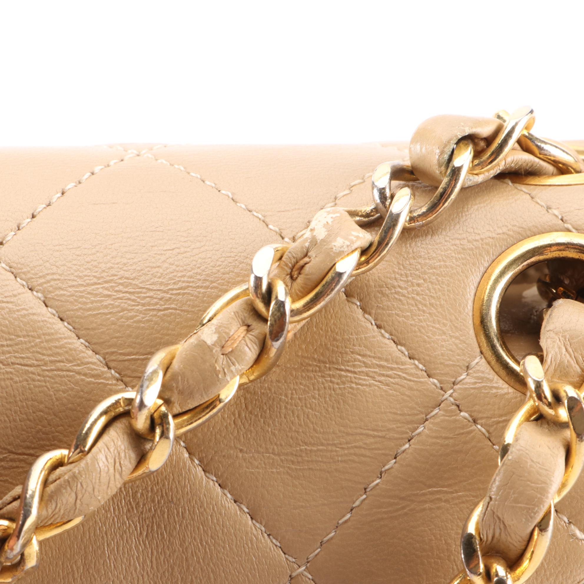 Chanel Classic Double Flap Shoulder Bag in Quilted Lambskin