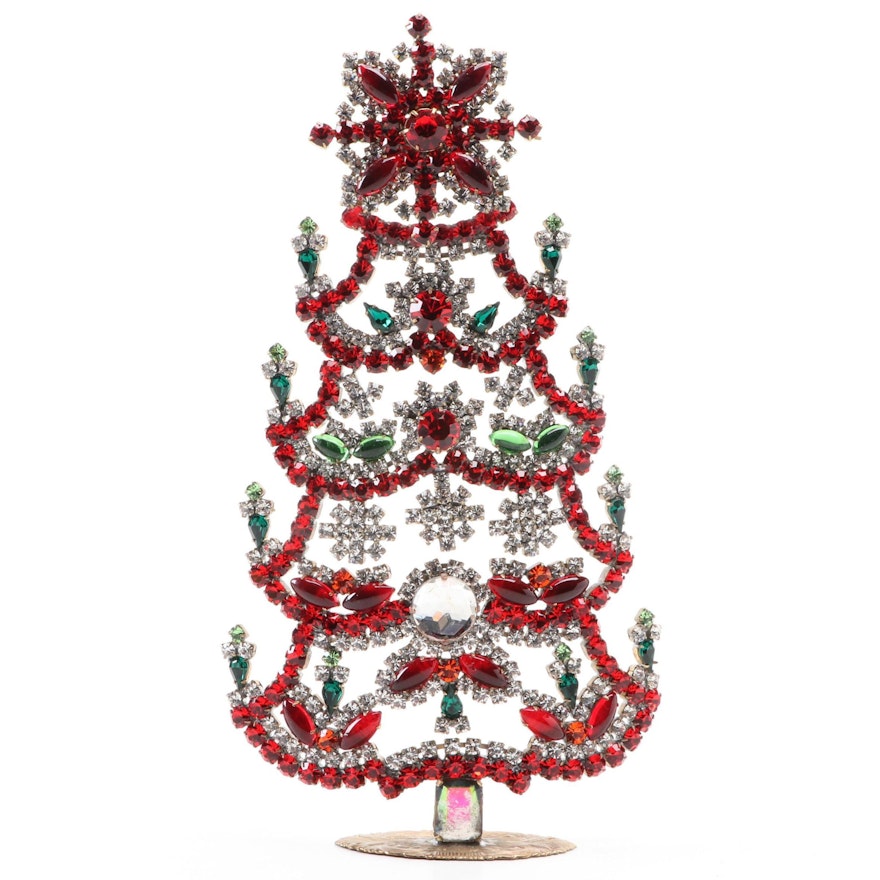 Rhinestone Tabletop Christmas Tree