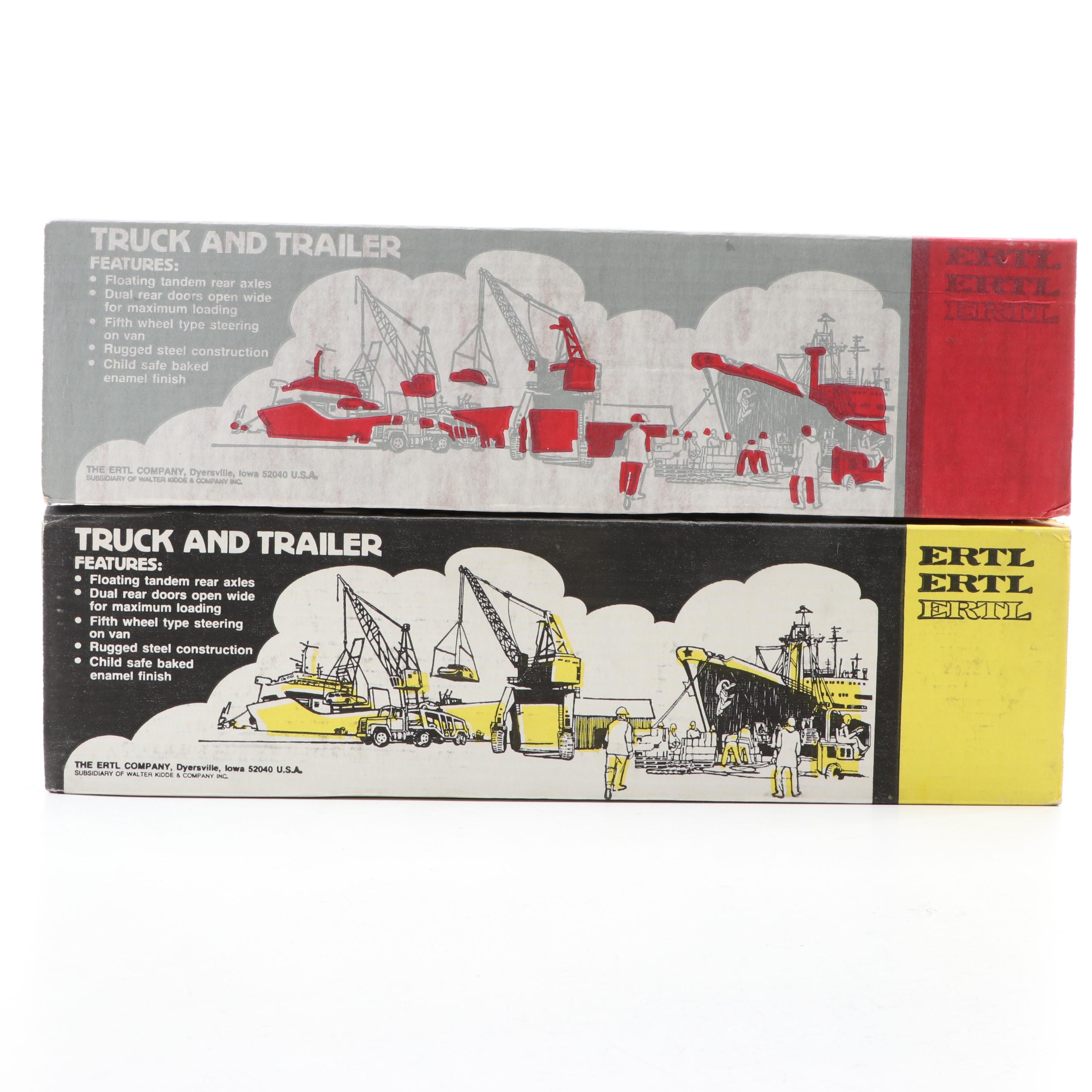 Ertl Trucks and Trailers Including "Coast to Coast" 1:25 Scale Diecast Vehicles