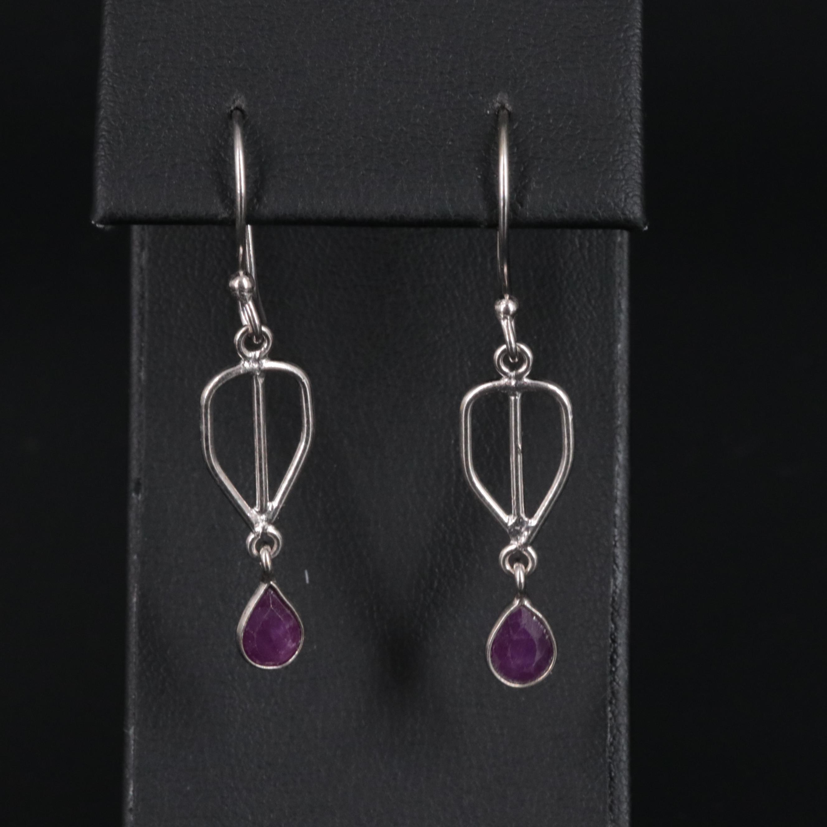 Ruby Dangle Earrings