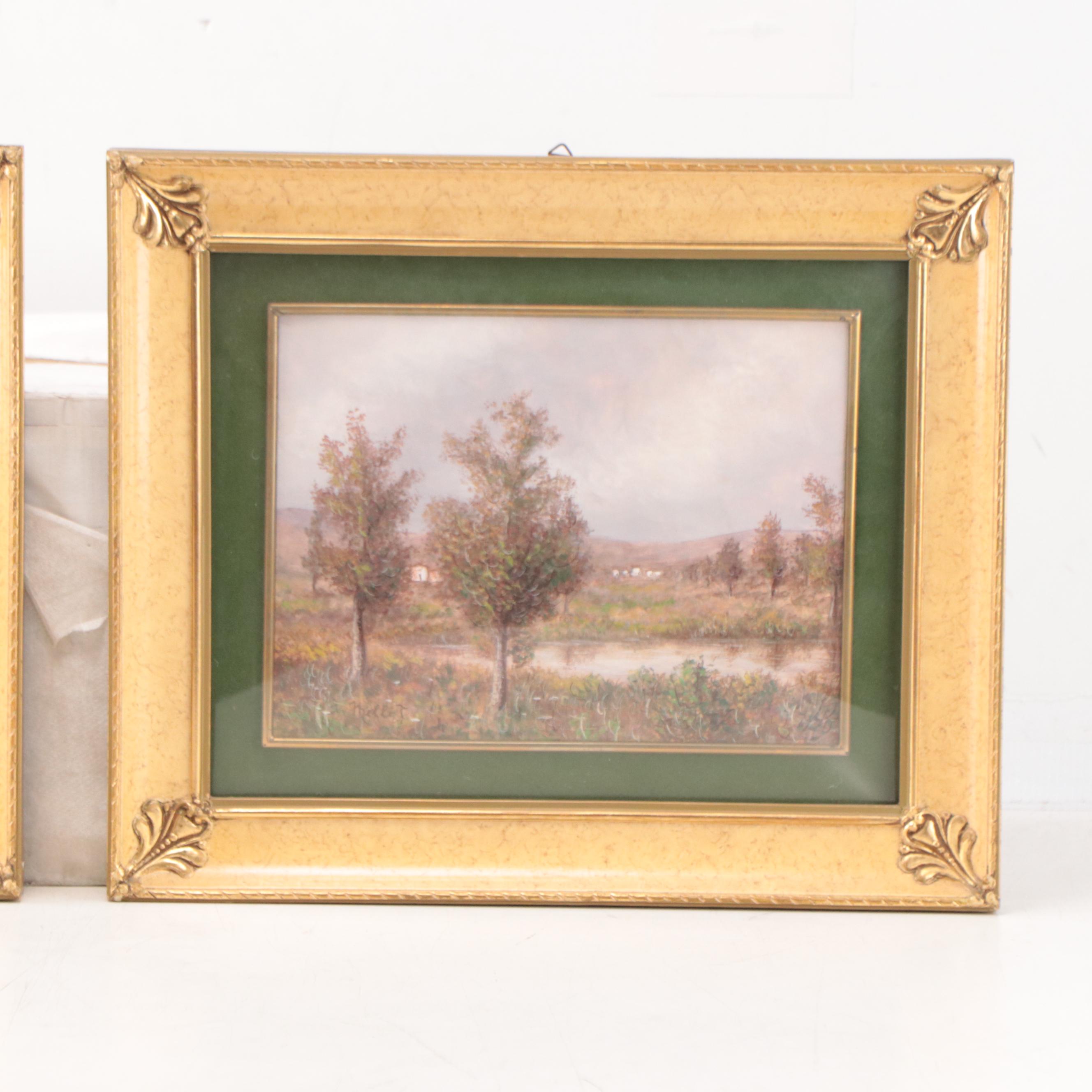 Fall and Winter Landscape Oil Paintings