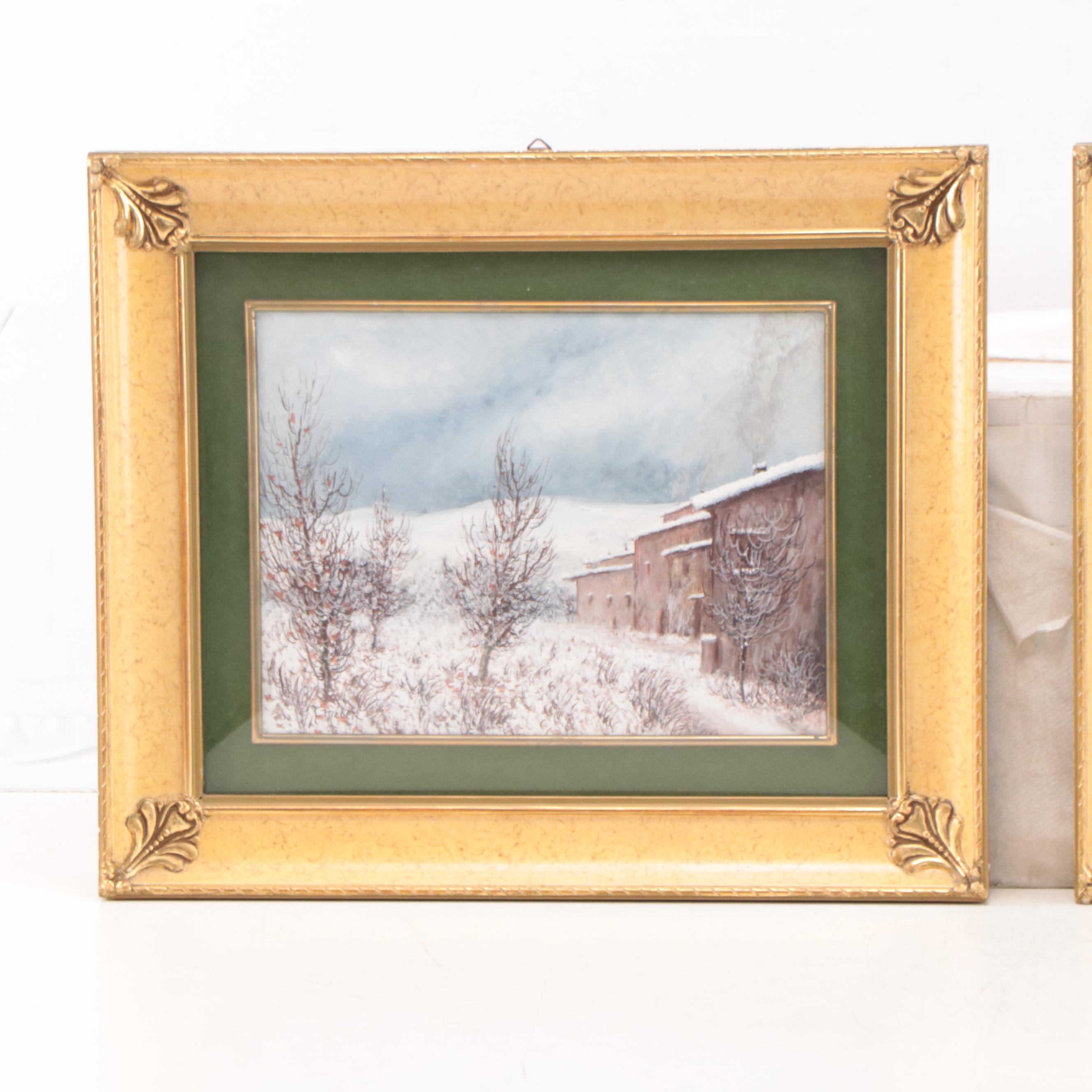 Fall and Winter Landscape Oil Paintings