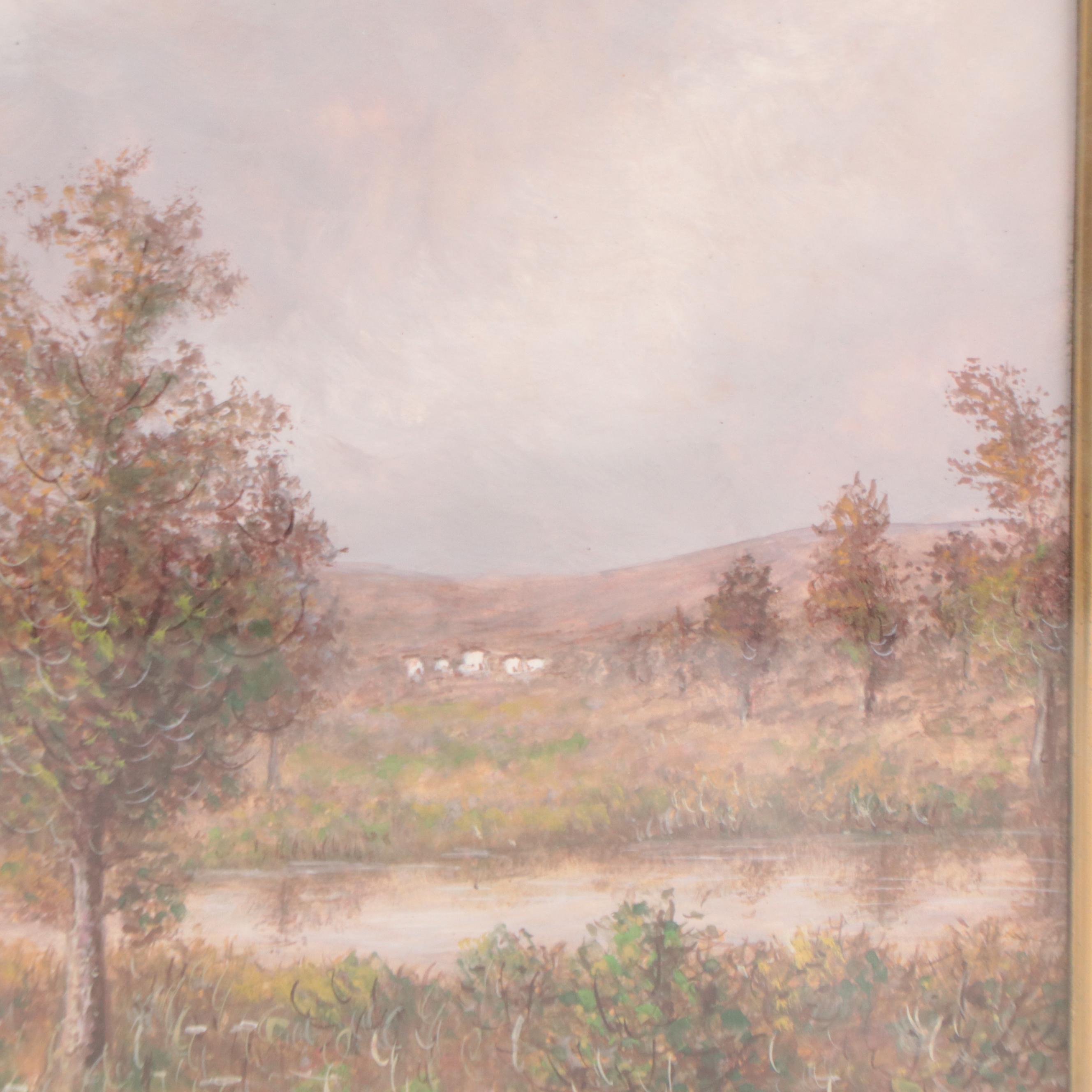 Fall and Winter Landscape Oil Paintings