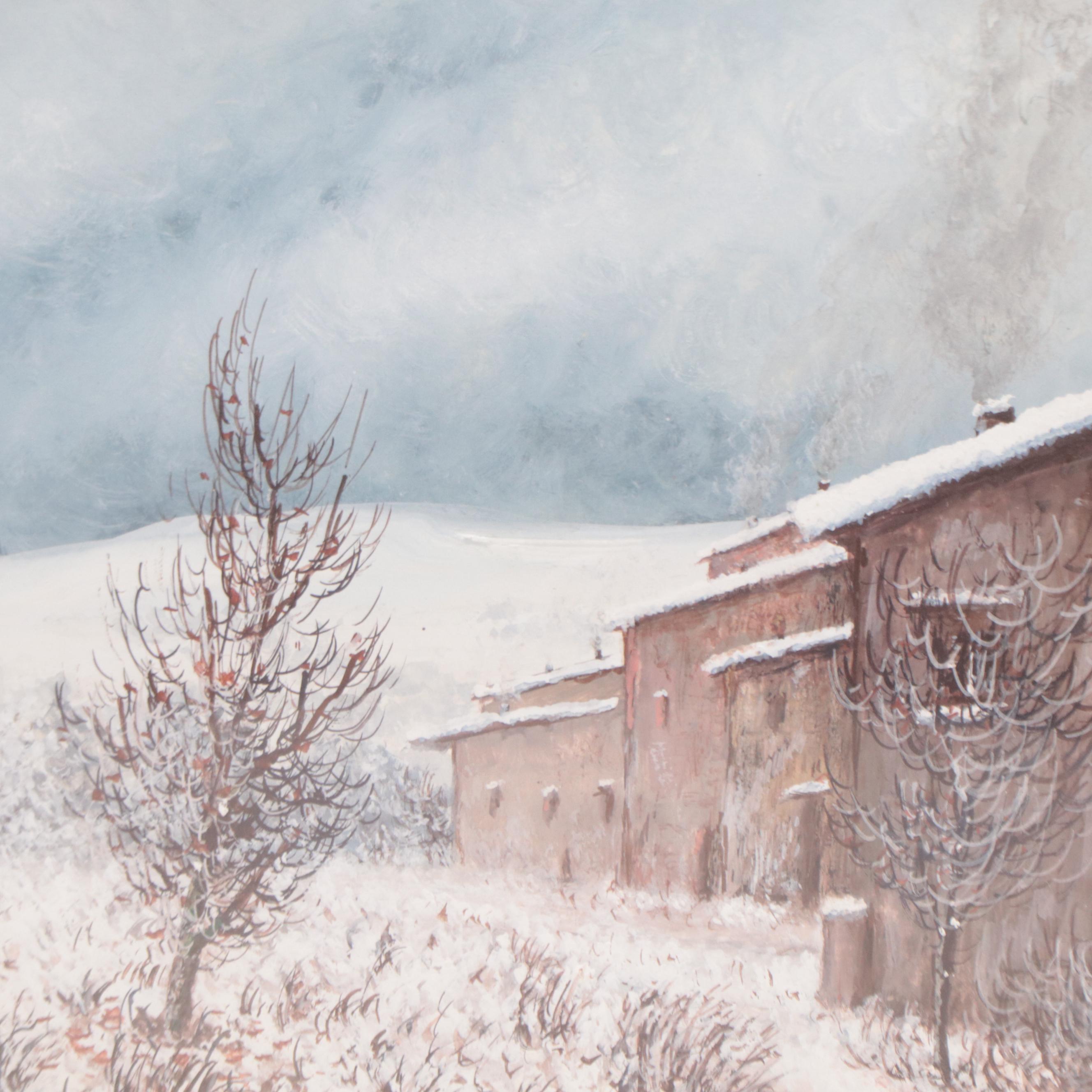 Fall and Winter Landscape Oil Paintings