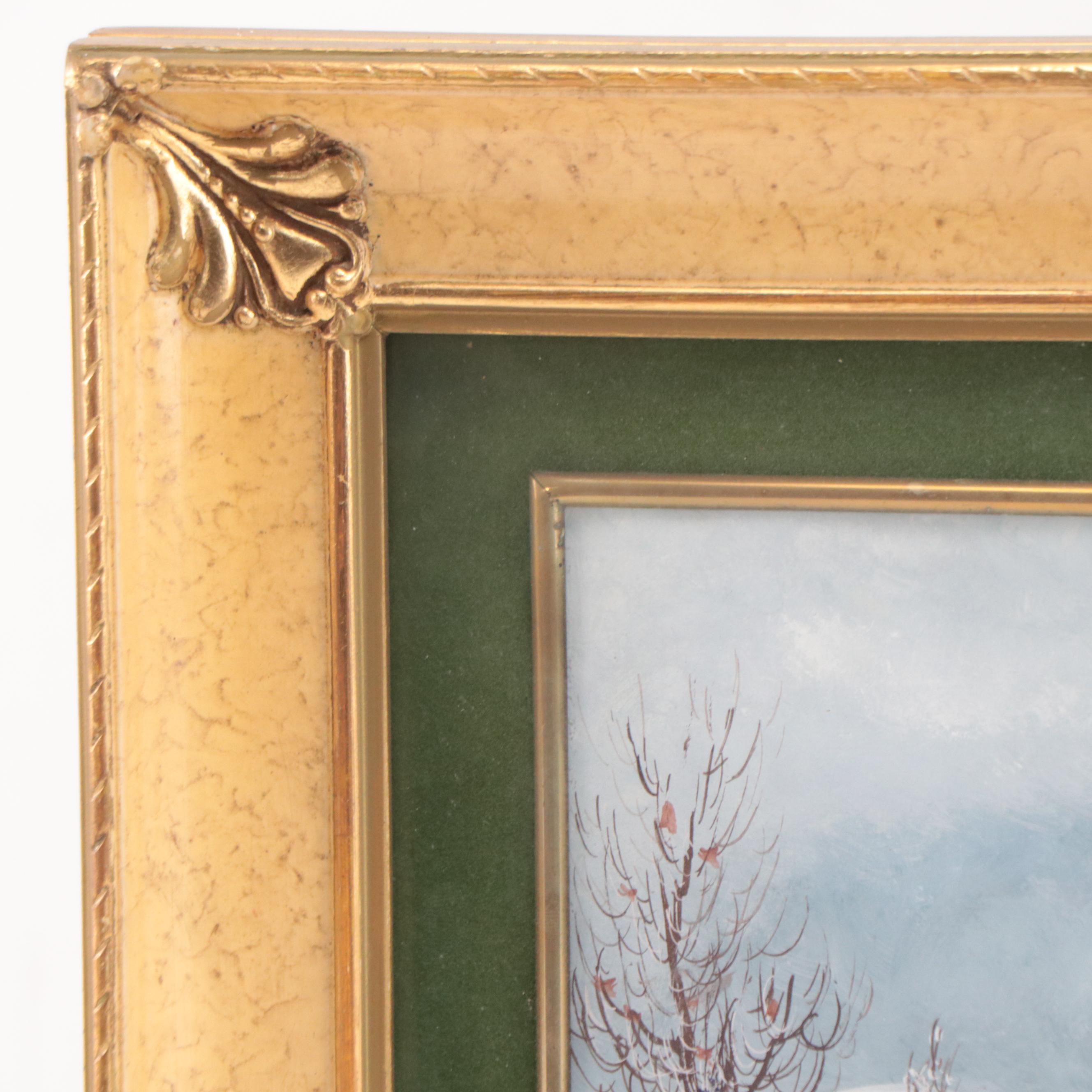 Fall and Winter Landscape Oil Paintings