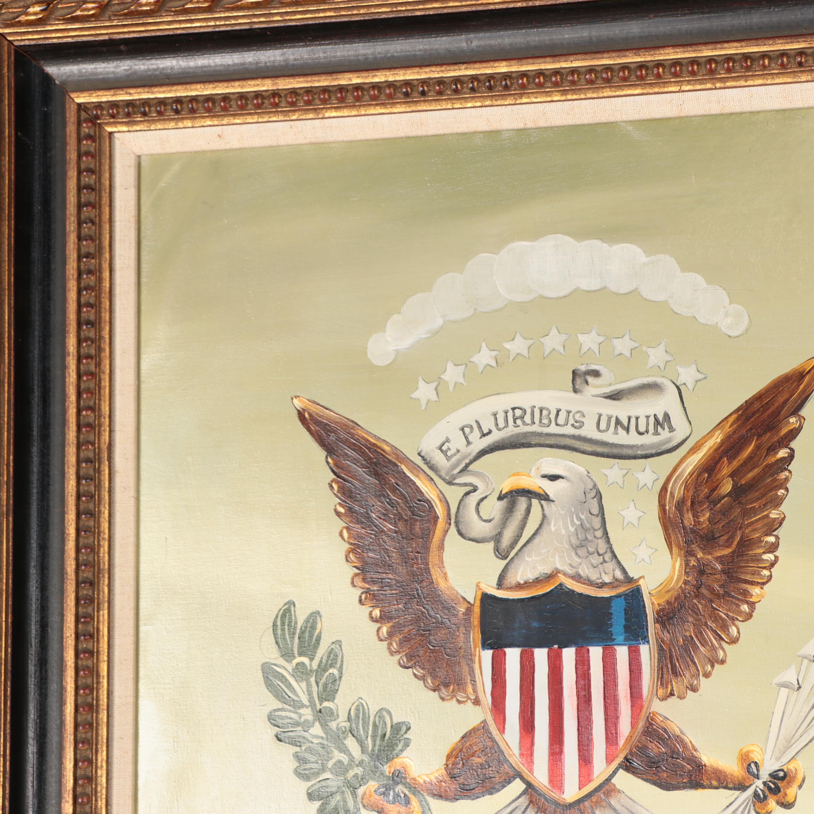 Ralph Wolfe Cowan Large-Scale Oil Painting "President Lyndon Baines Johnson"