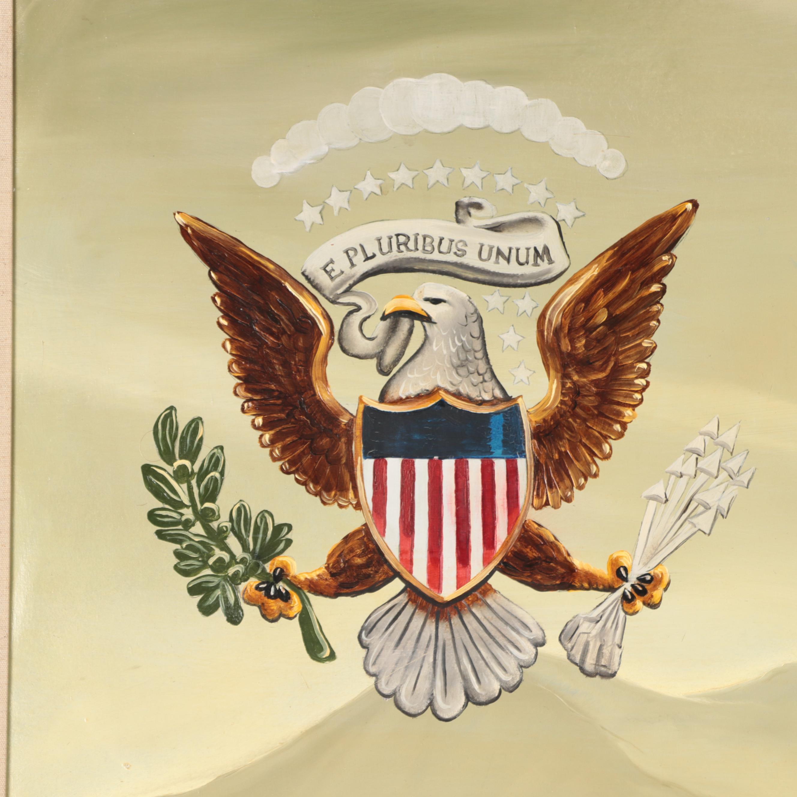 Ralph Wolfe Cowan Large-Scale Oil Painting "President Lyndon Baines Johnson"