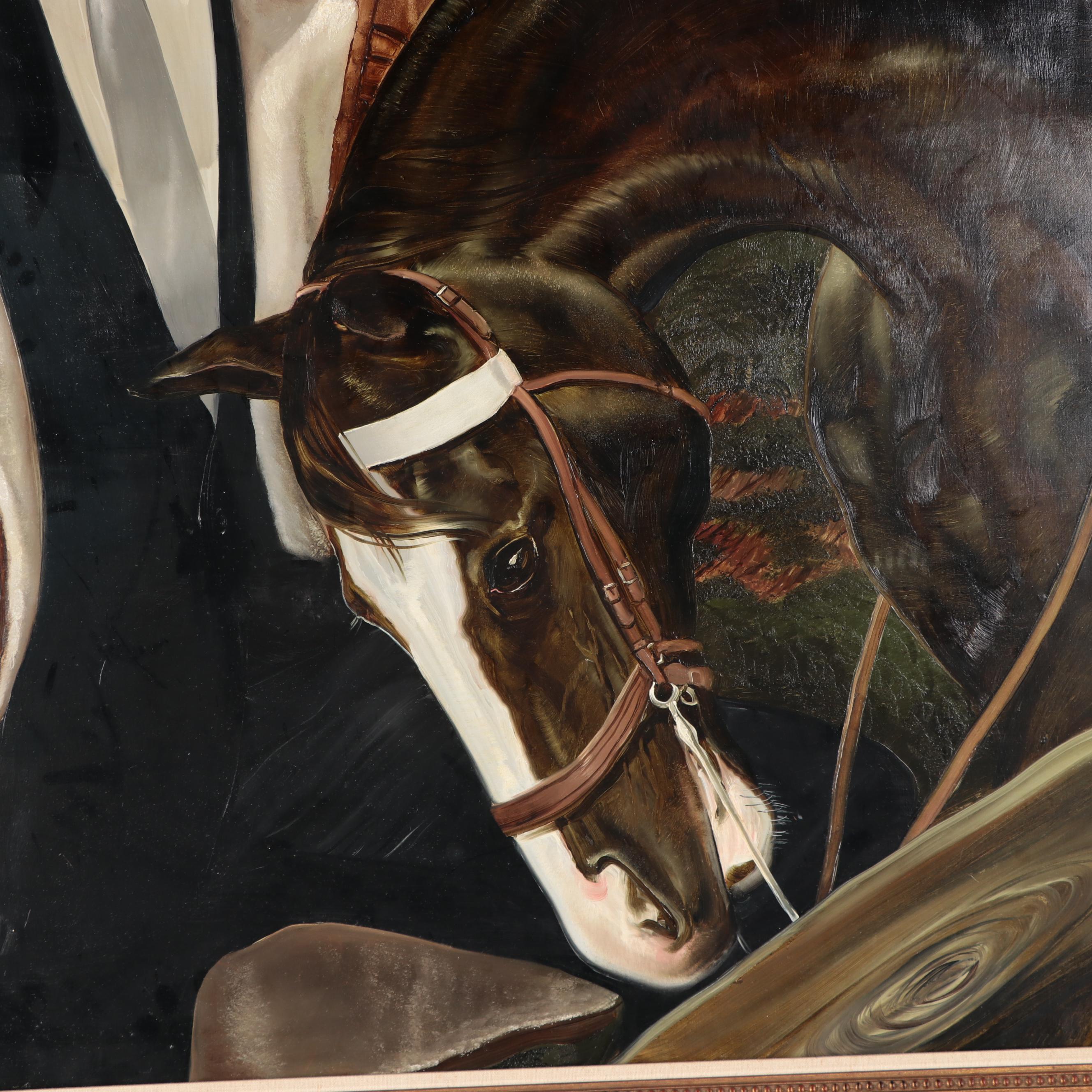 Ralph Wolfe Cowan Large-Scale Oil Painting "President Lyndon Baines Johnson"