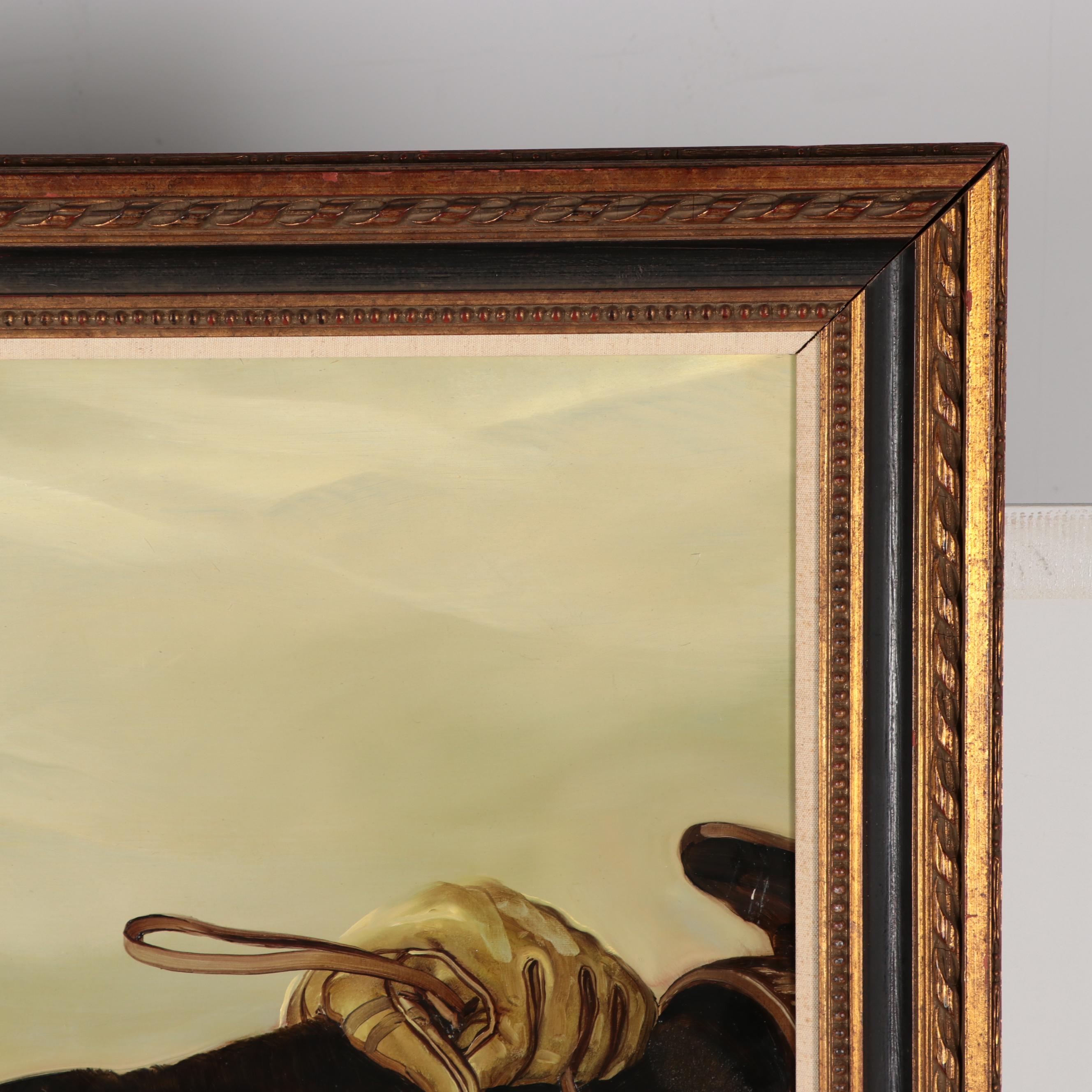 Ralph Wolfe Cowan Large-Scale Oil Painting "President Lyndon Baines Johnson"