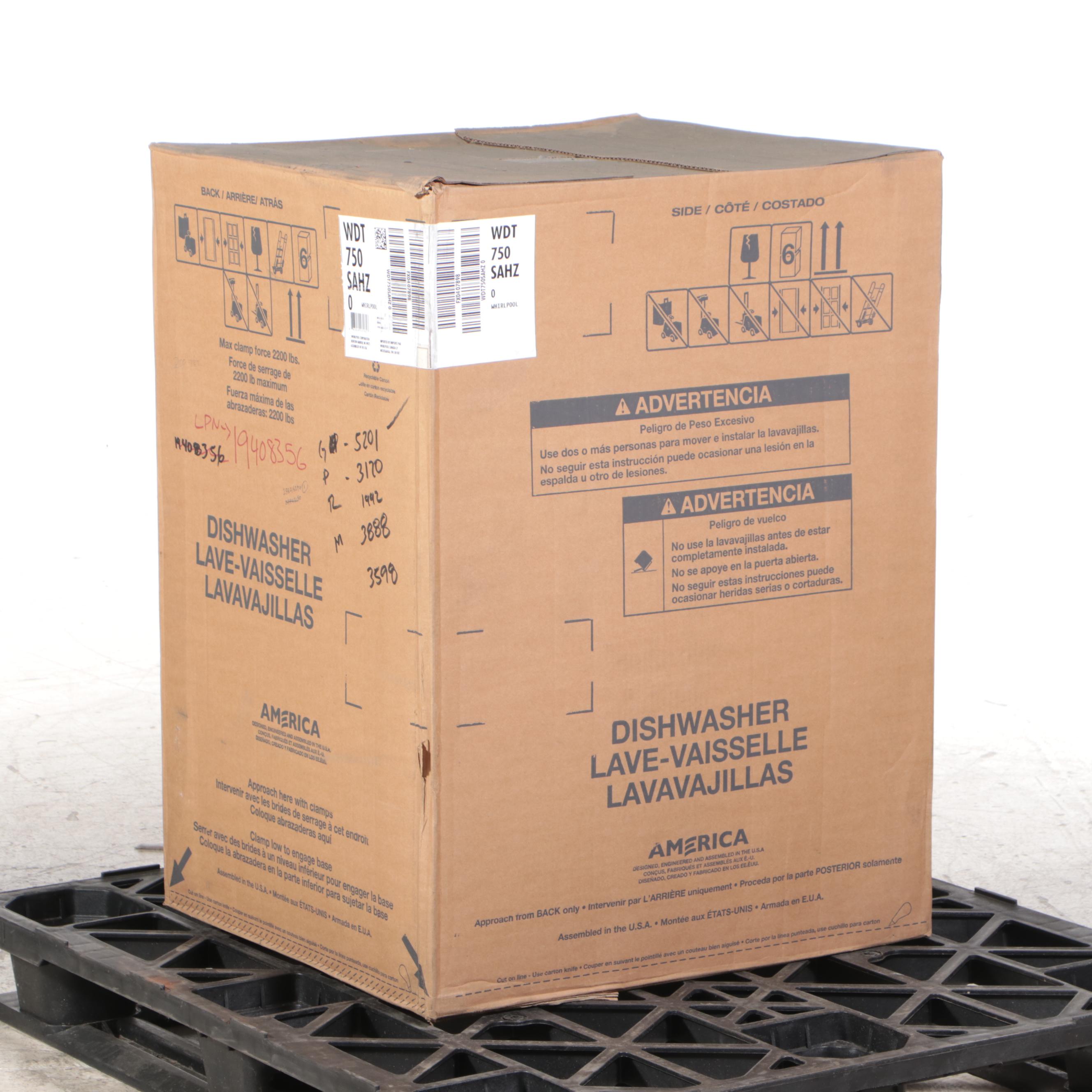 Whirlpool 24" Stainless Integrated Built In Dishwasher