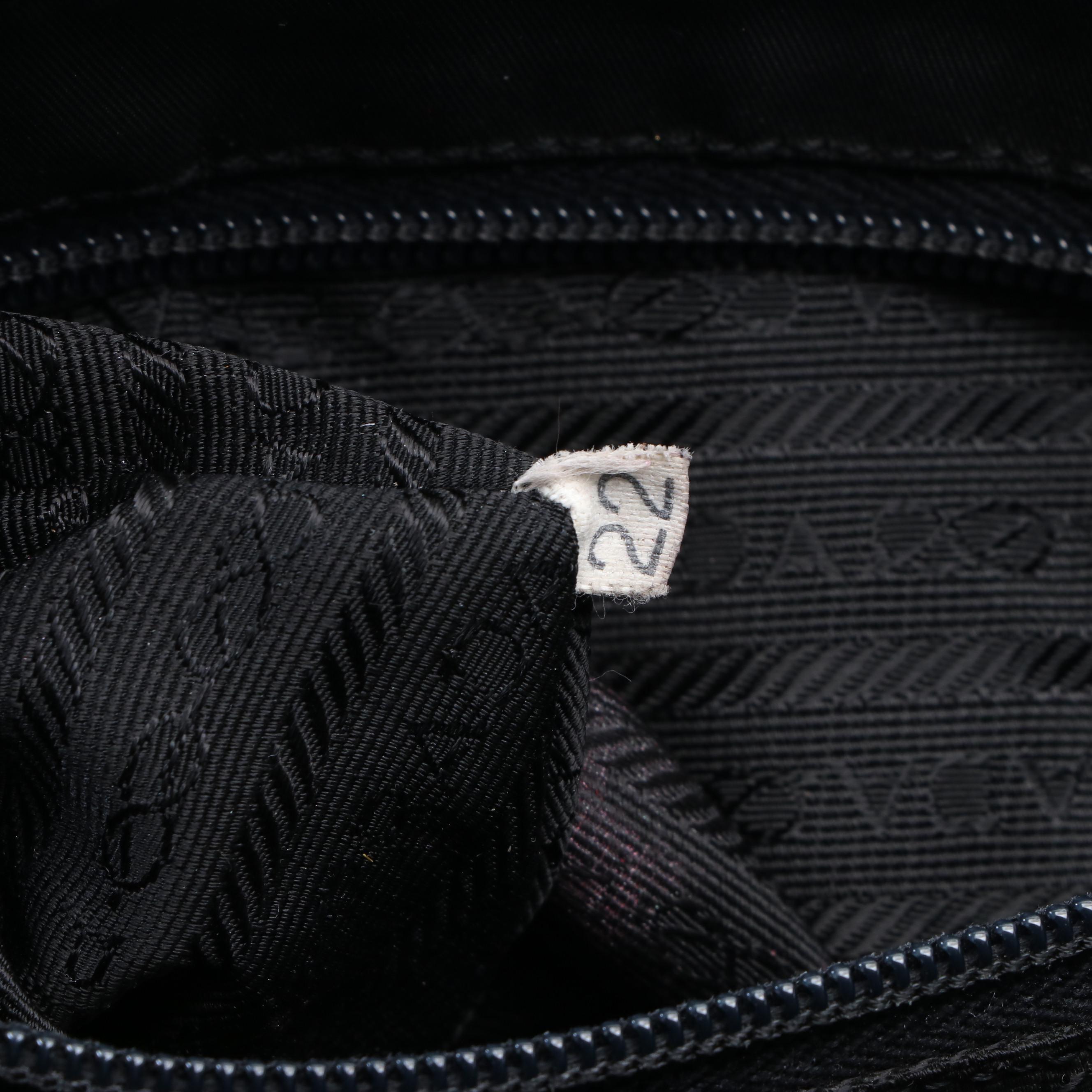 Prada Small Crossbody Bag in Black Nylon Gabardine and Leather