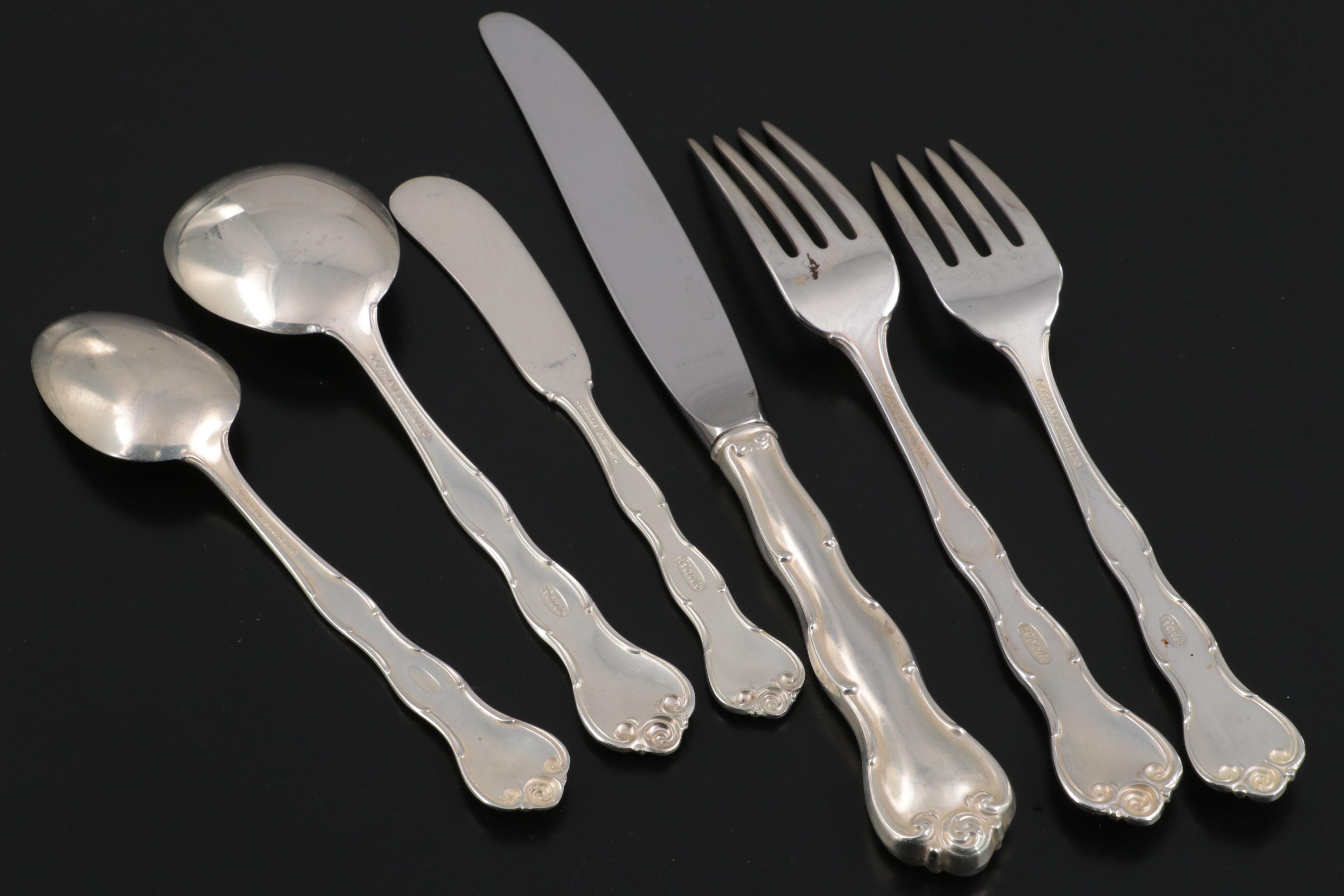 Gorham "Rondo" Sterling Silver Flatware and Serving Utensils