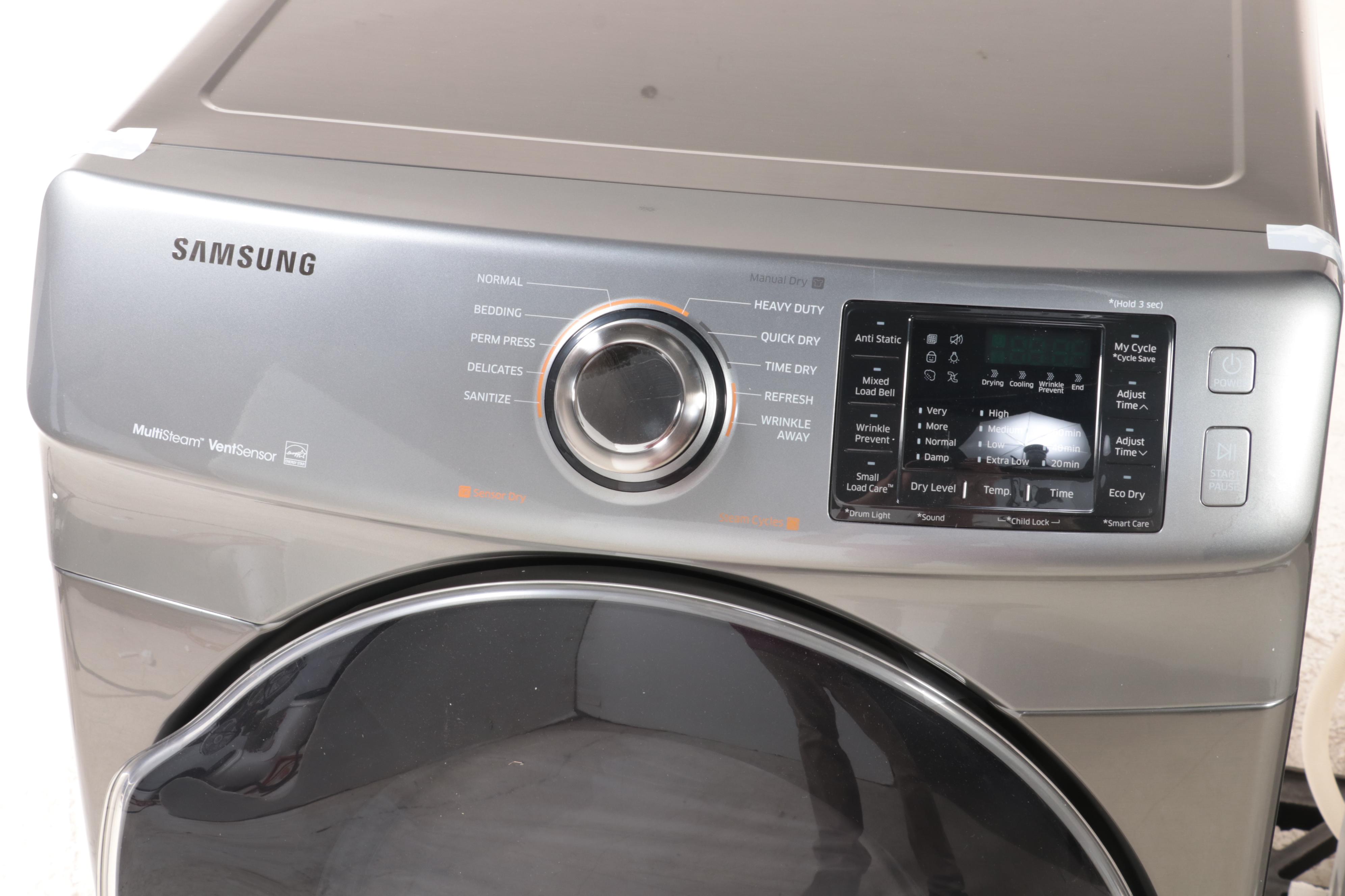 Samsung 7.5 Cu. Ft. Platinum MultiSteam Vent Sensor Gas Dryer