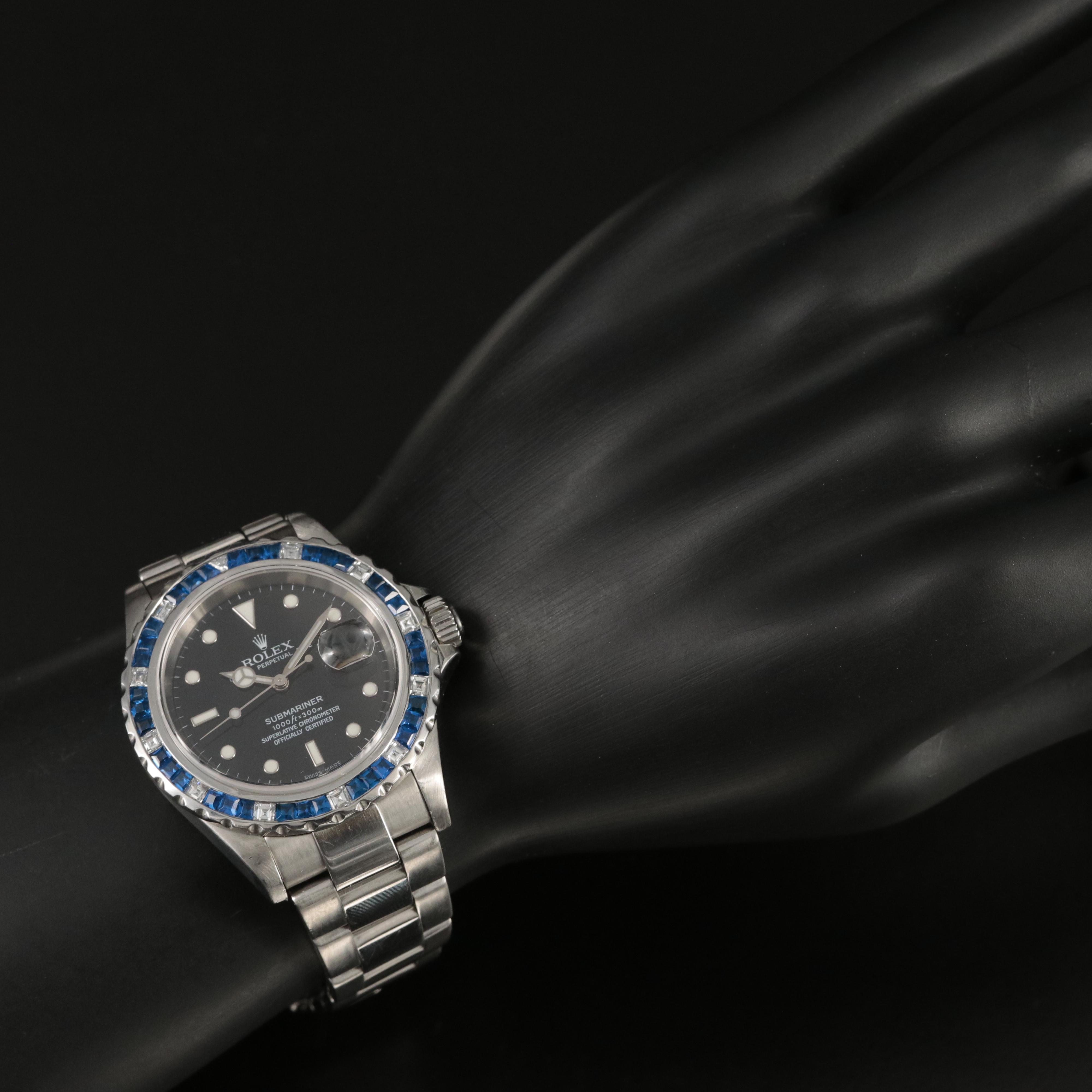 2003 - 2004 Rolex Submariner Date 1.16 CTW Diamond and Spinel Watch