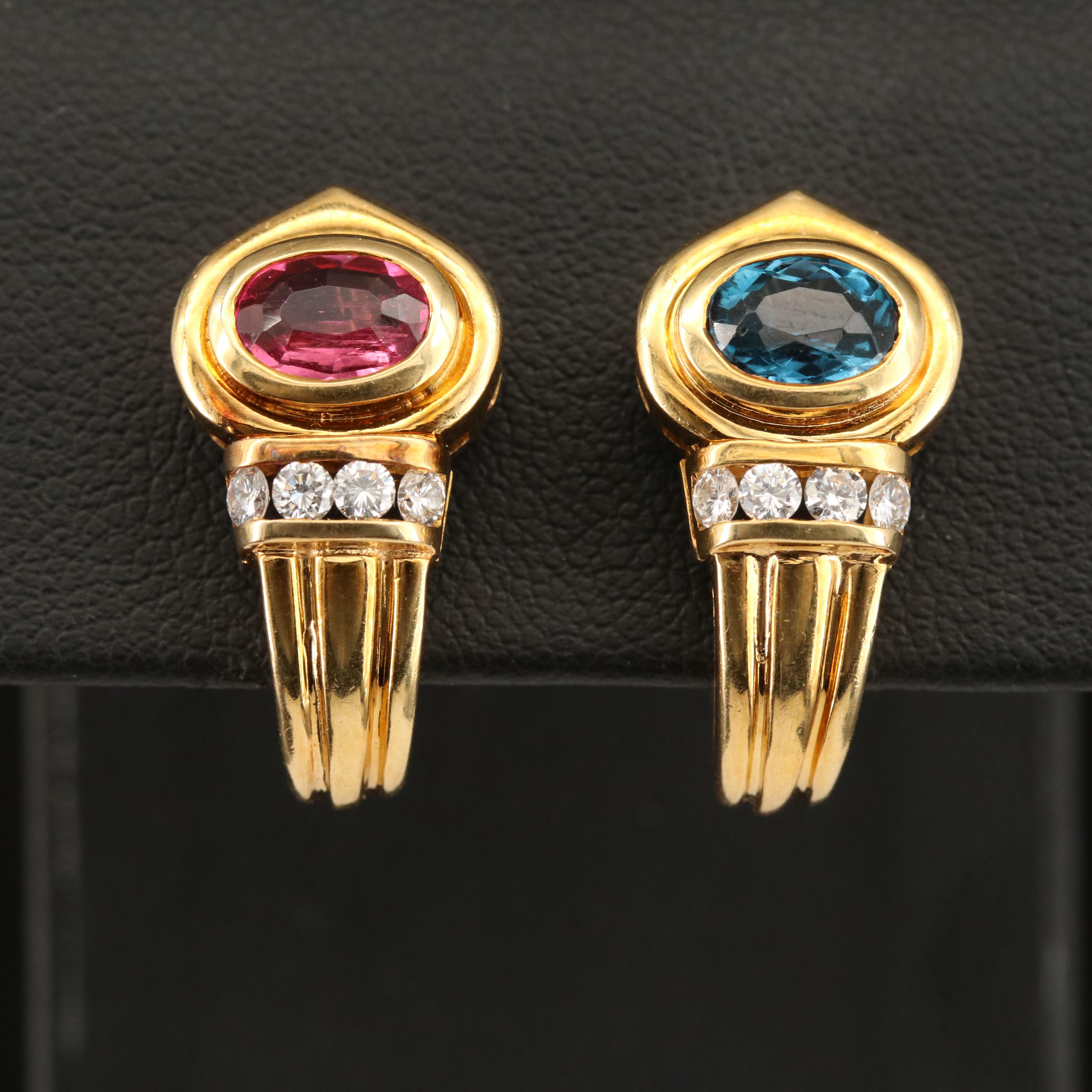 Craig Drake Tourmaline and Diamond Earrings
