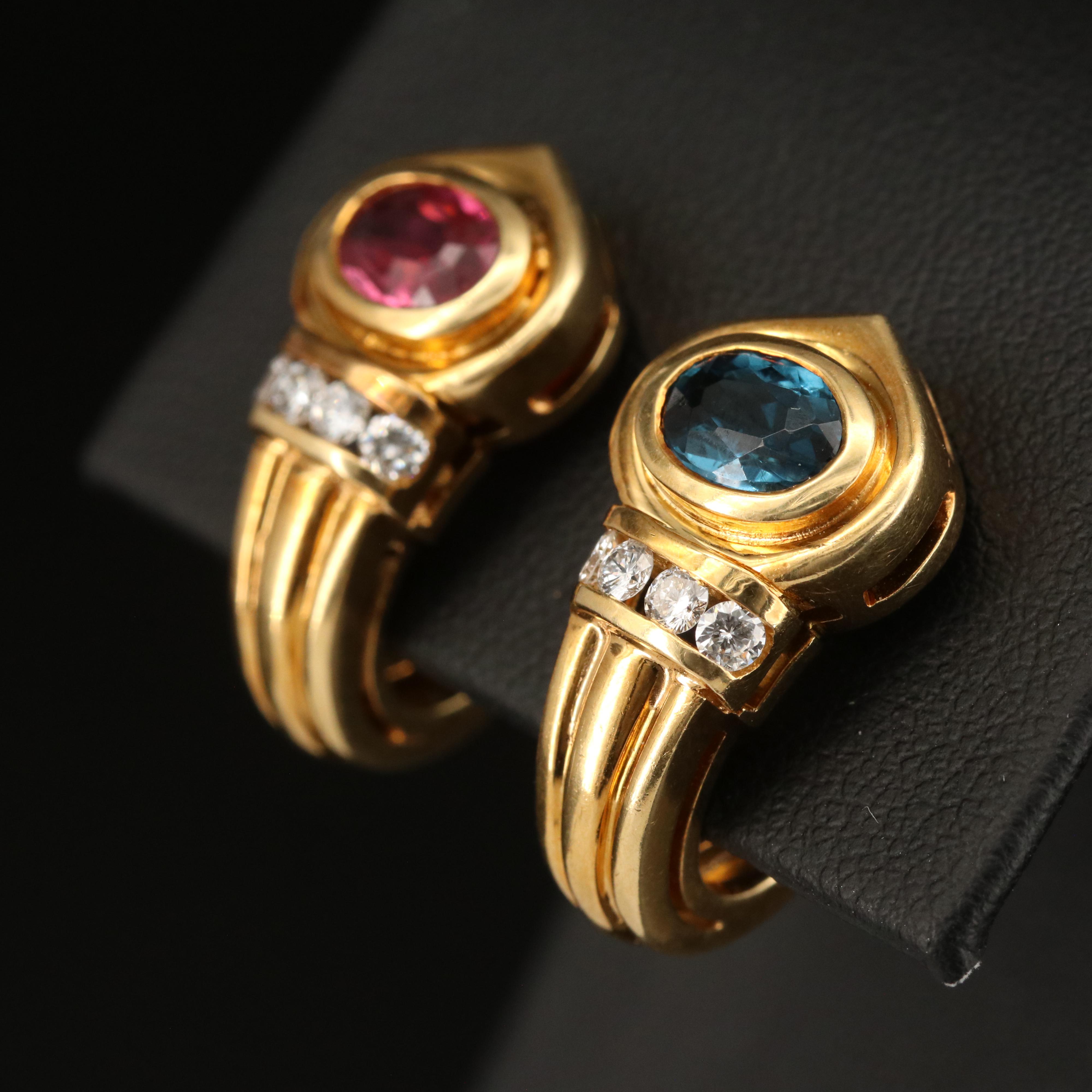 Craig Drake Tourmaline and Diamond Earrings