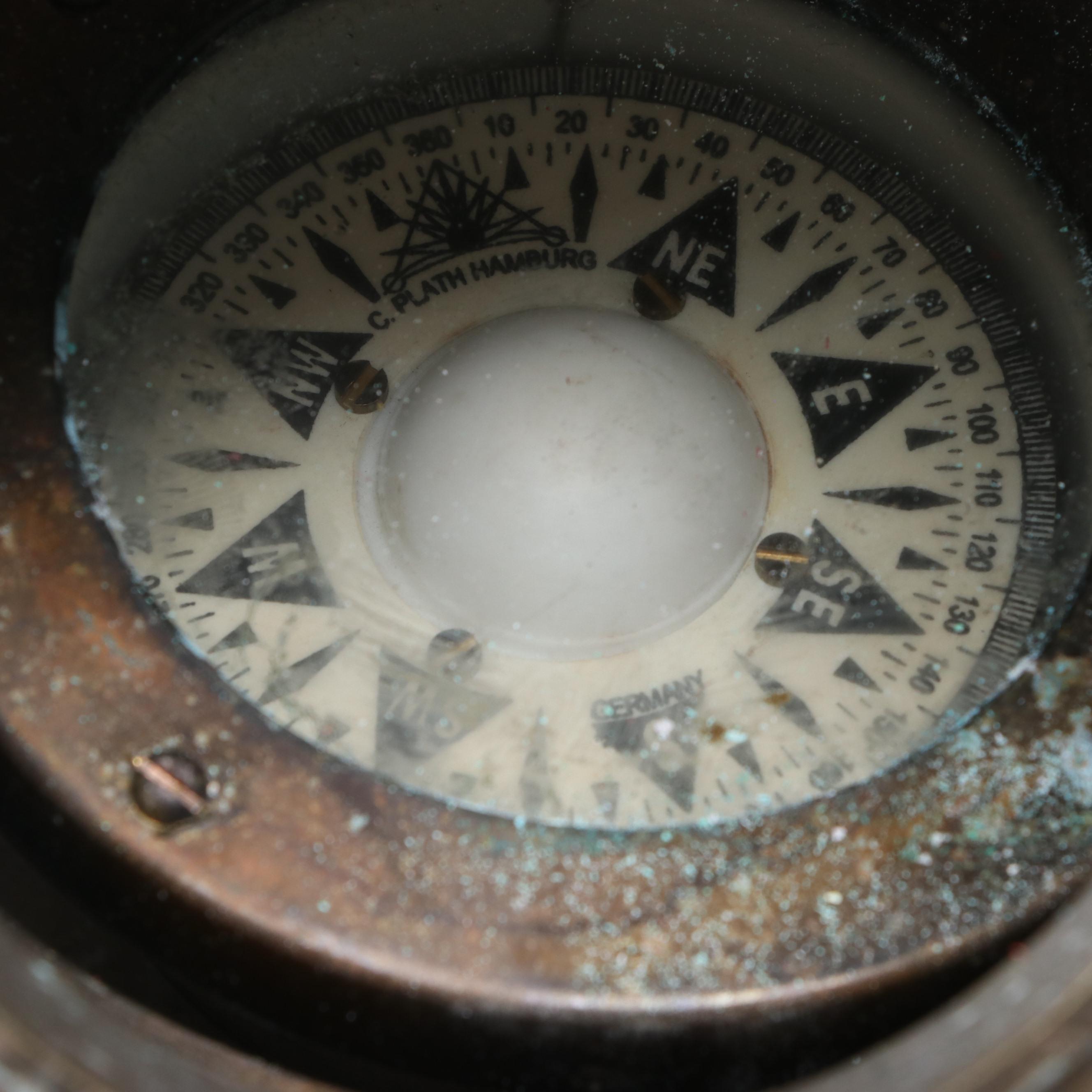 C. Plath Binnacle Compass with Lamp Mount, Early 20th Century