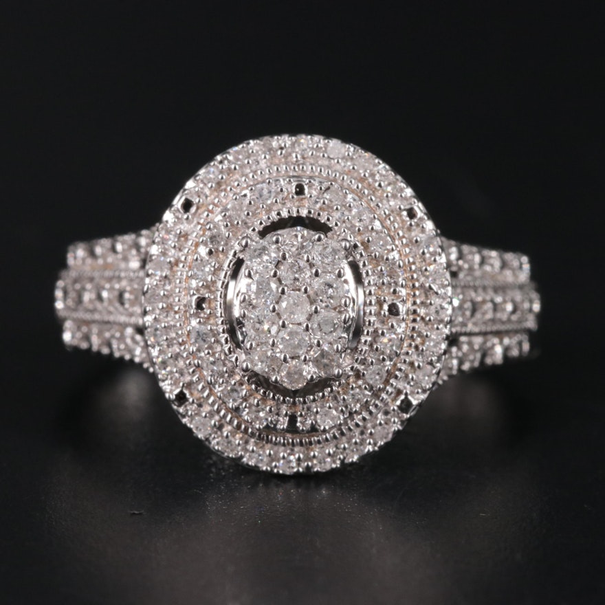 Sterling Diamond Ring