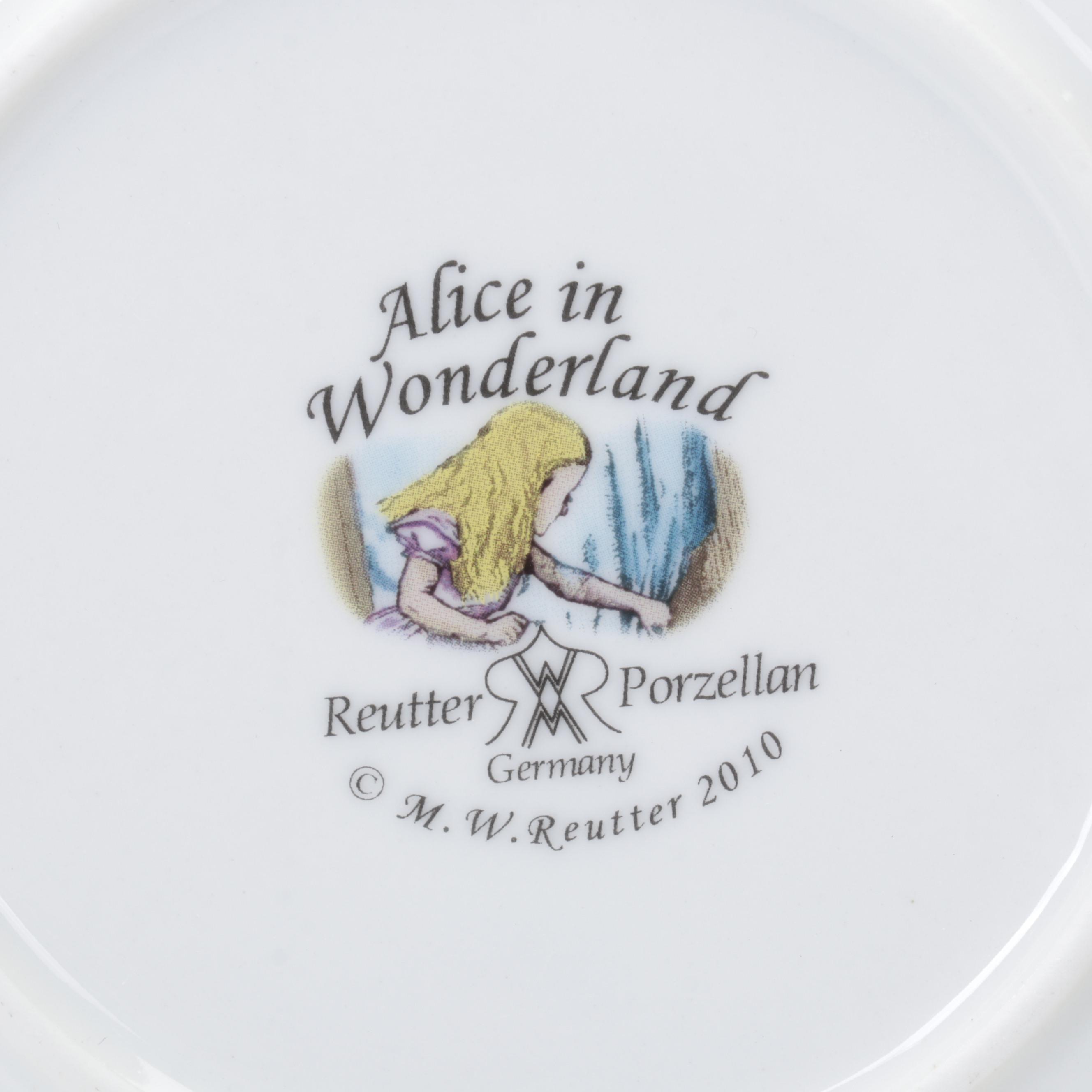Reutter Porzellan "Alice In Wonderland" Child's Tea Set with Case, 2010